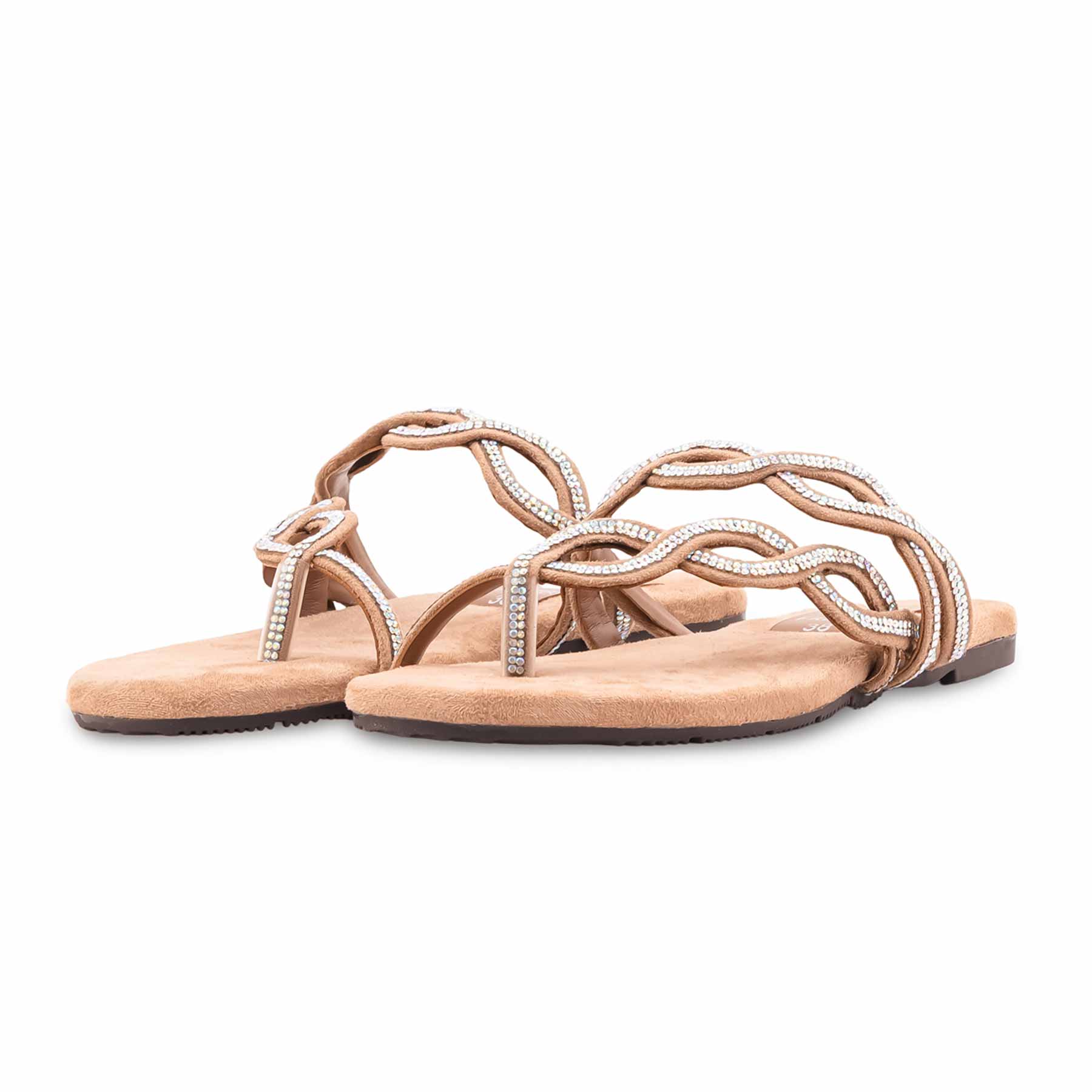 Beige Formal Slipper For Women FR8466 - Image 3