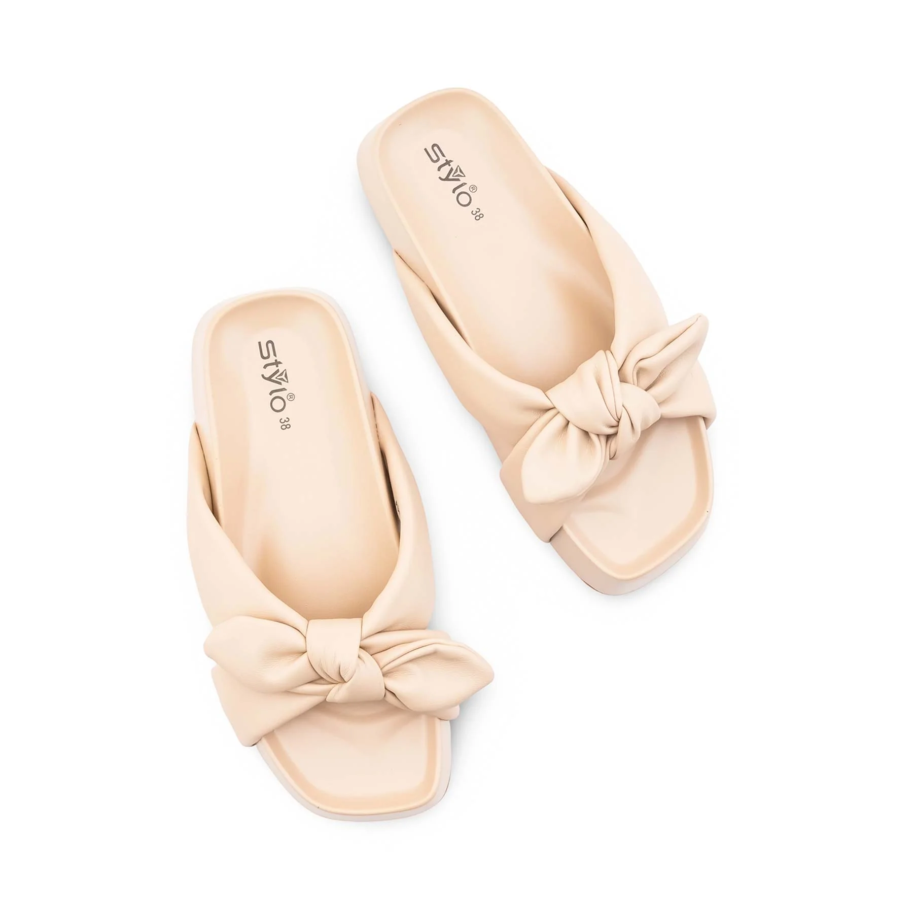 Beige Formal Slipper For Women PU0760 - Image 5