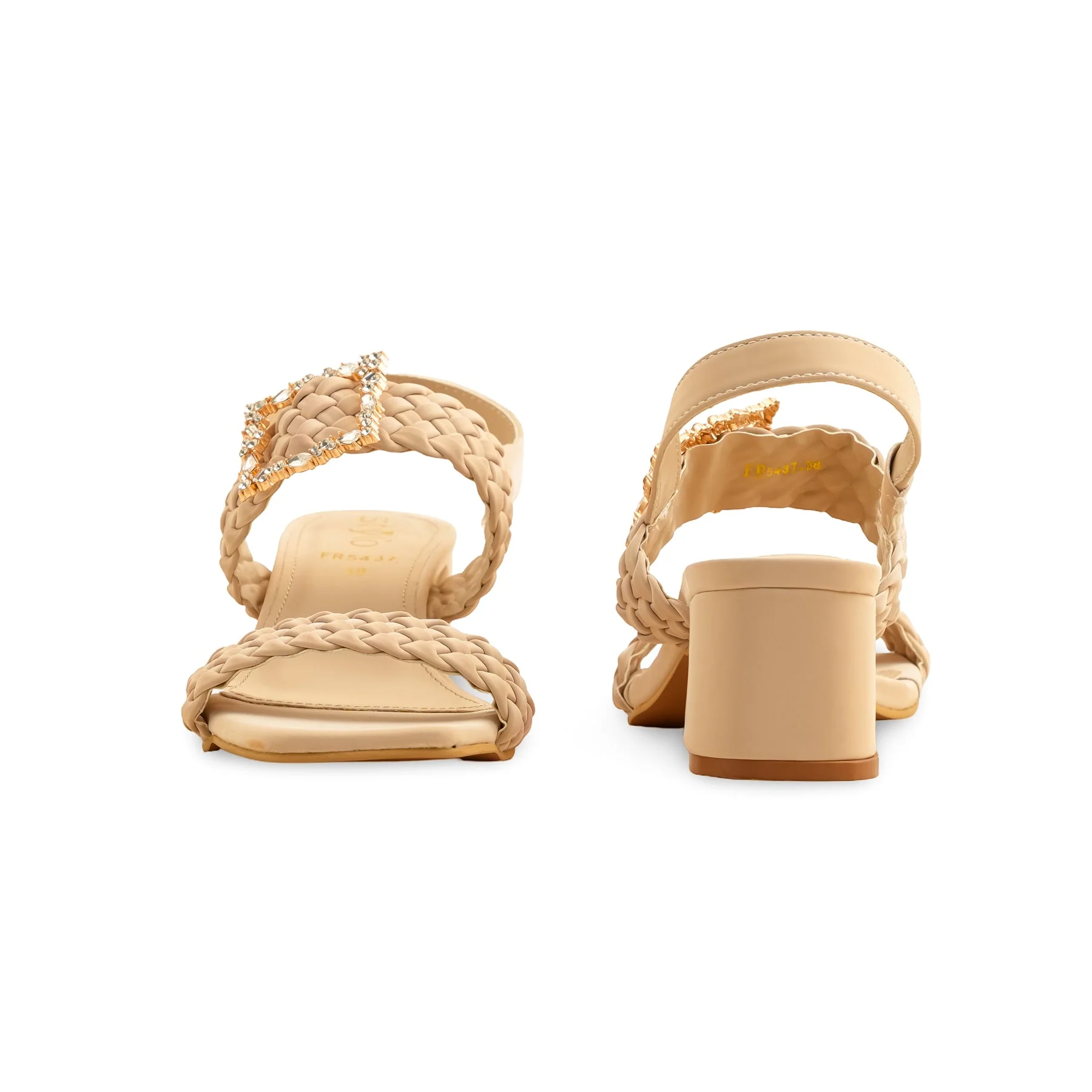 Beige Formal Women Sandal FR5437 - Image 4