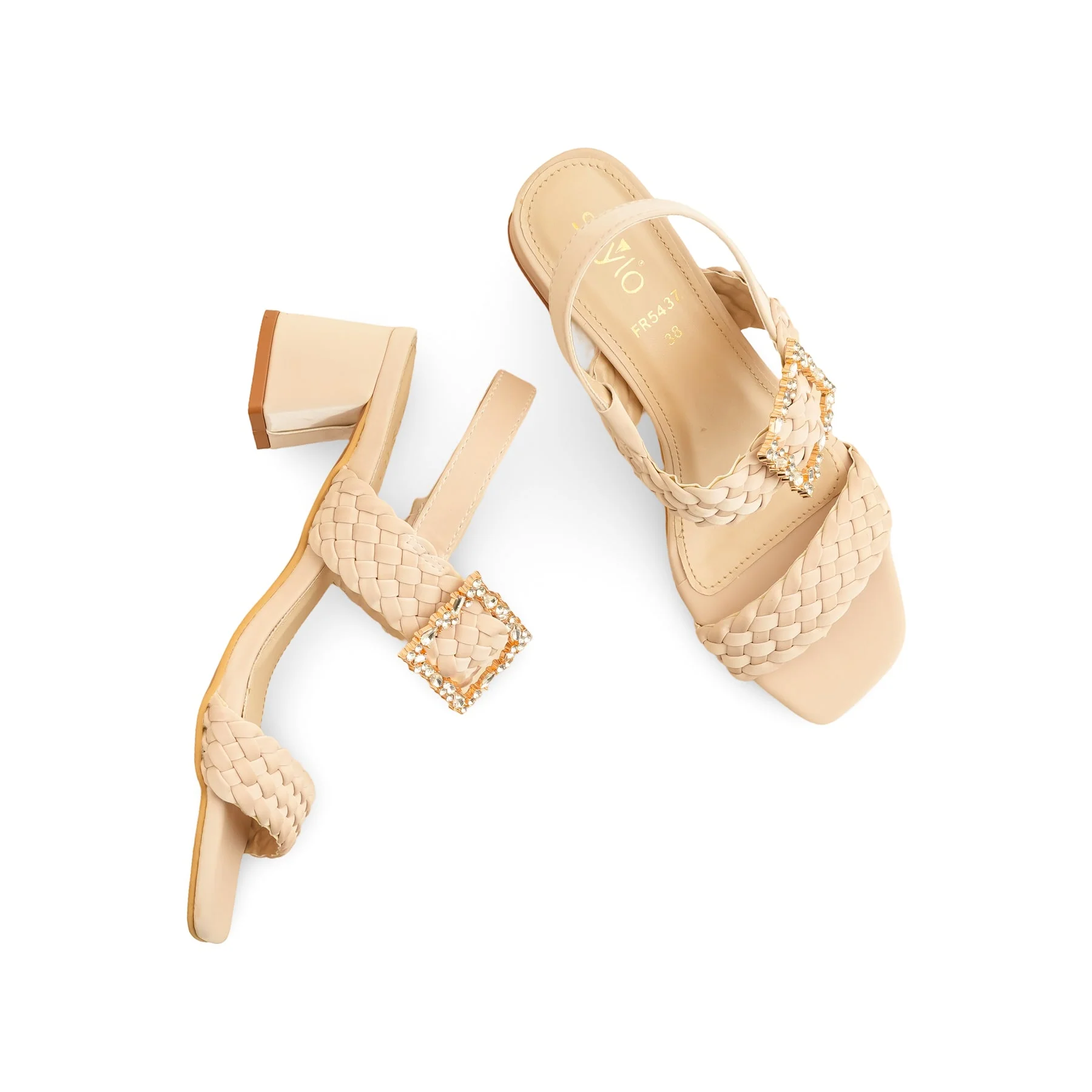 Beige Formal Women Sandal FR5437 - Image 5
