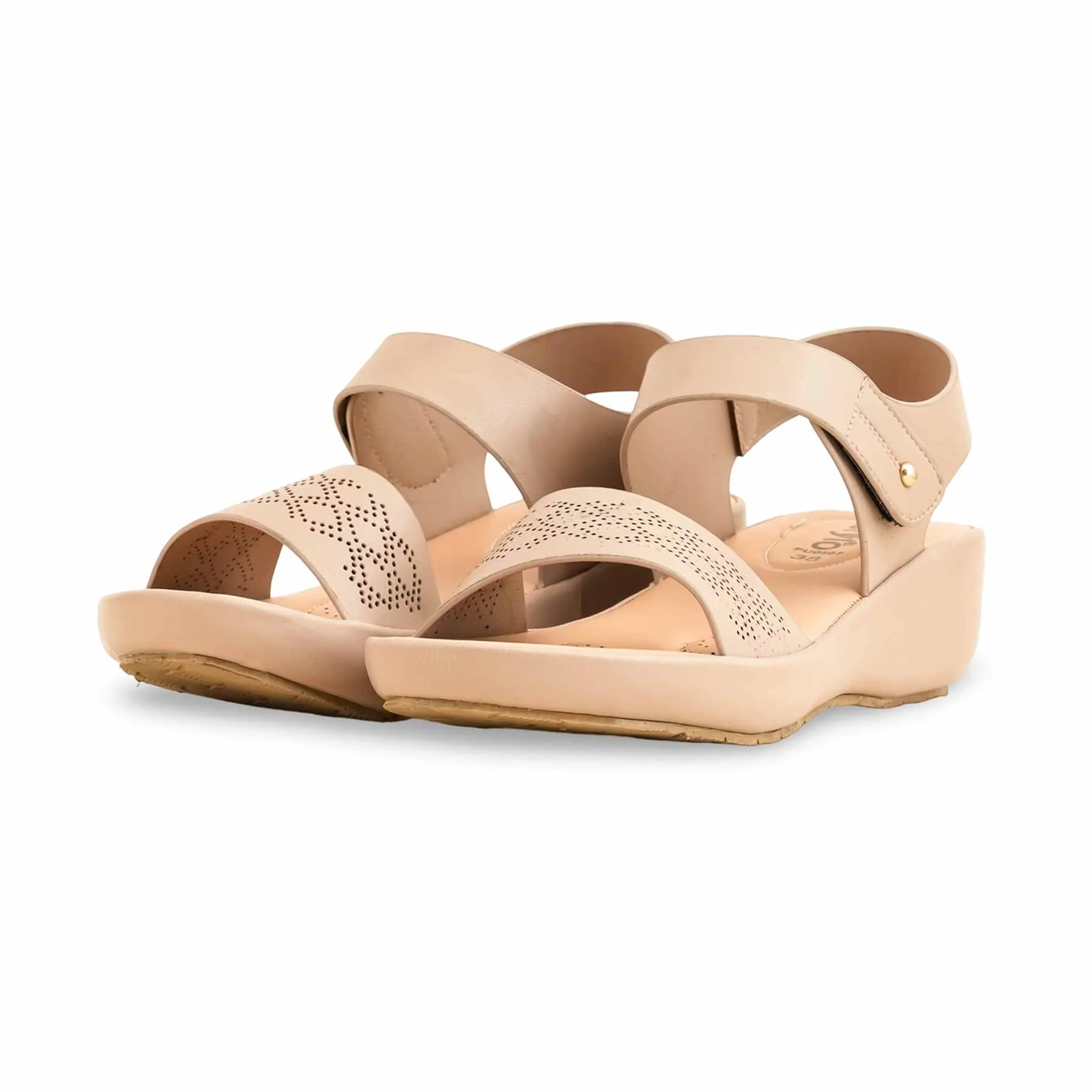 Beige Formal Women Sandal PU0507 - Image 3