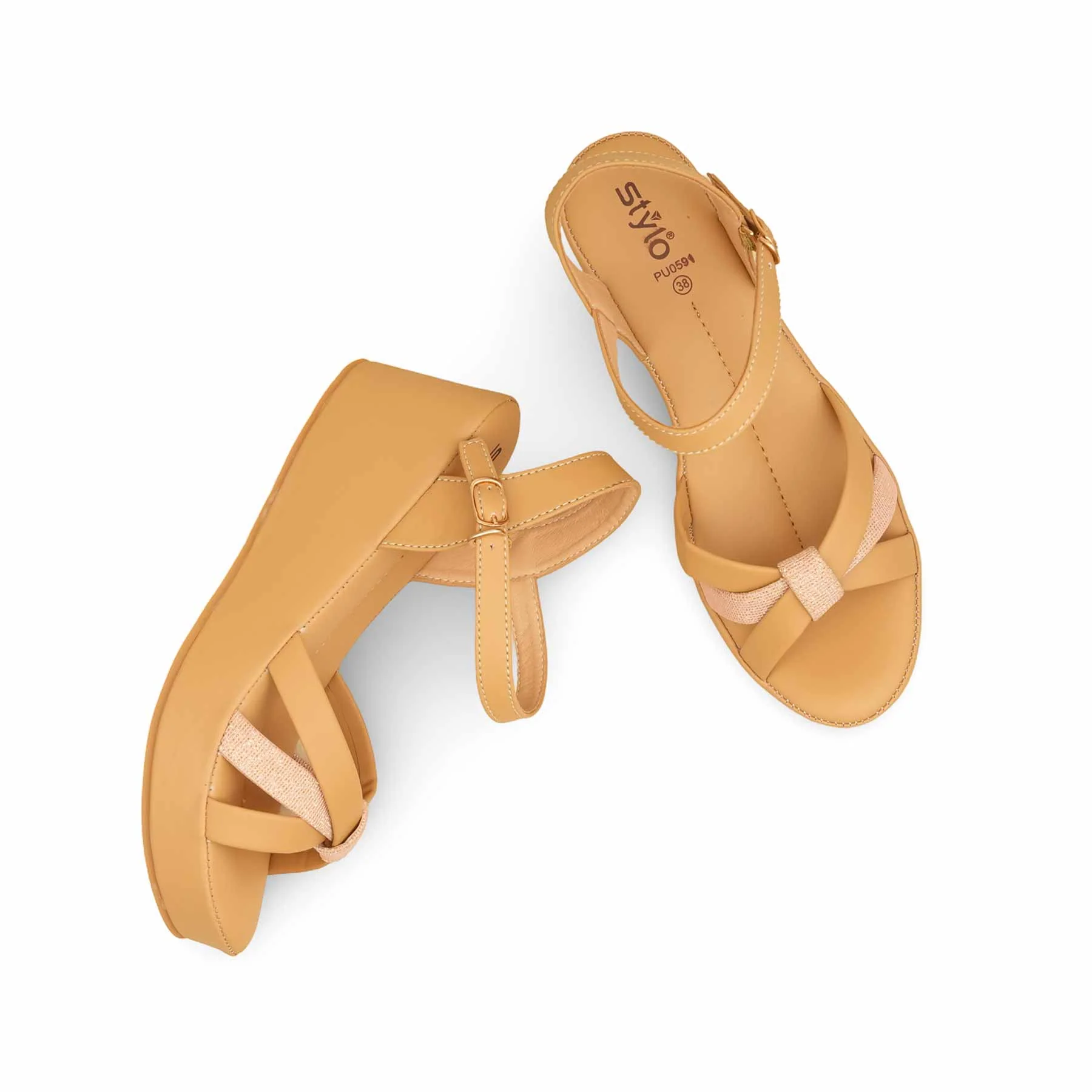 Beige Formal Women Sandal PU0591 - Image 5