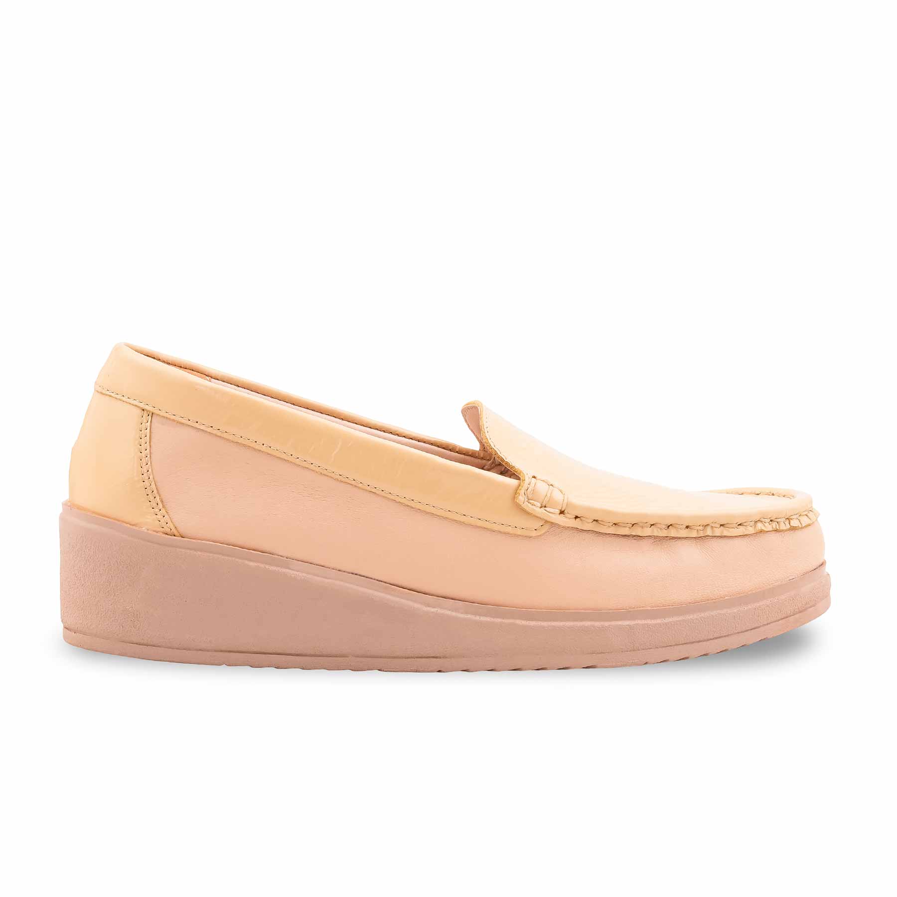 Beige Moccasin For Women WN4428 - Image 2