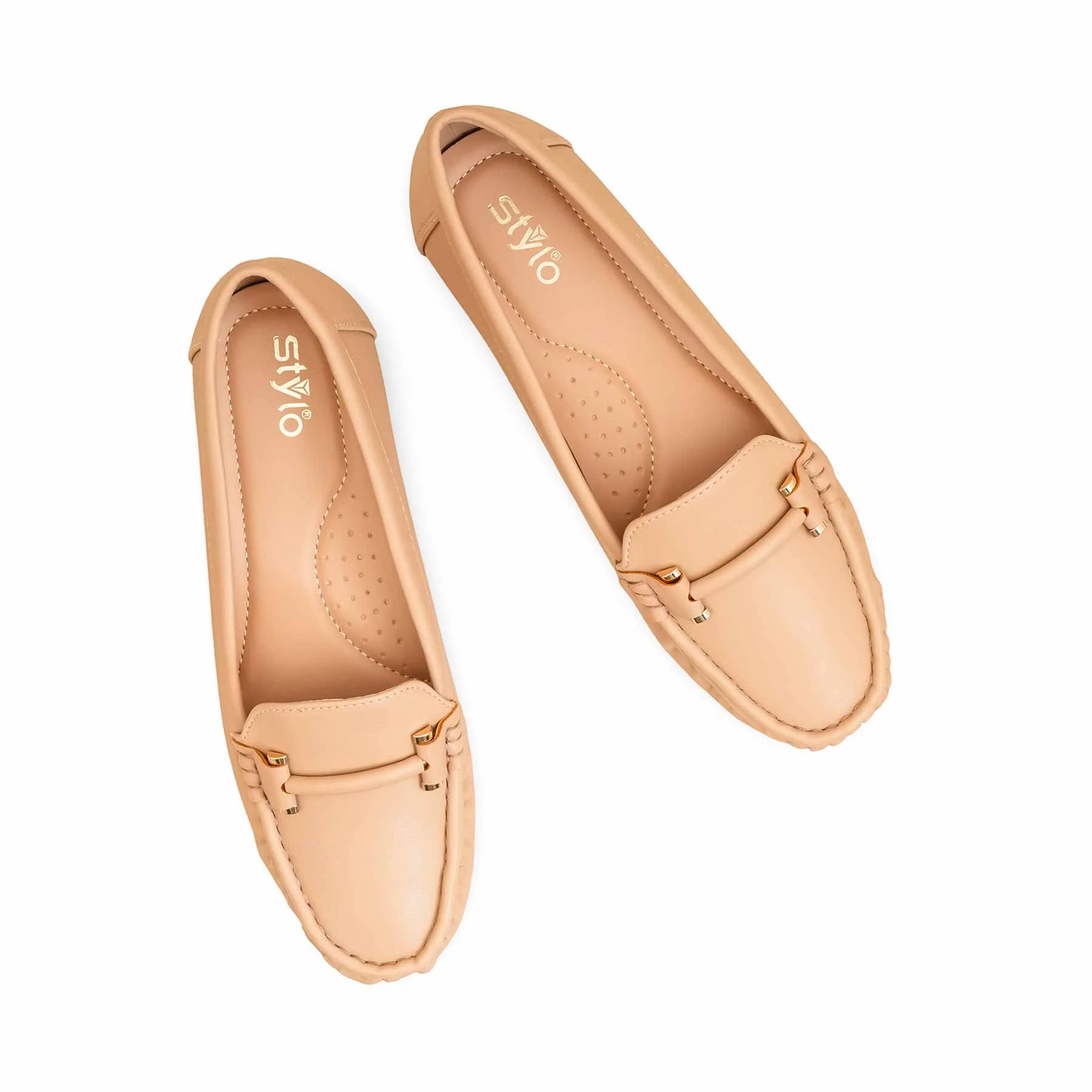 Beige Moccasin For Women WN4510 - Image 6