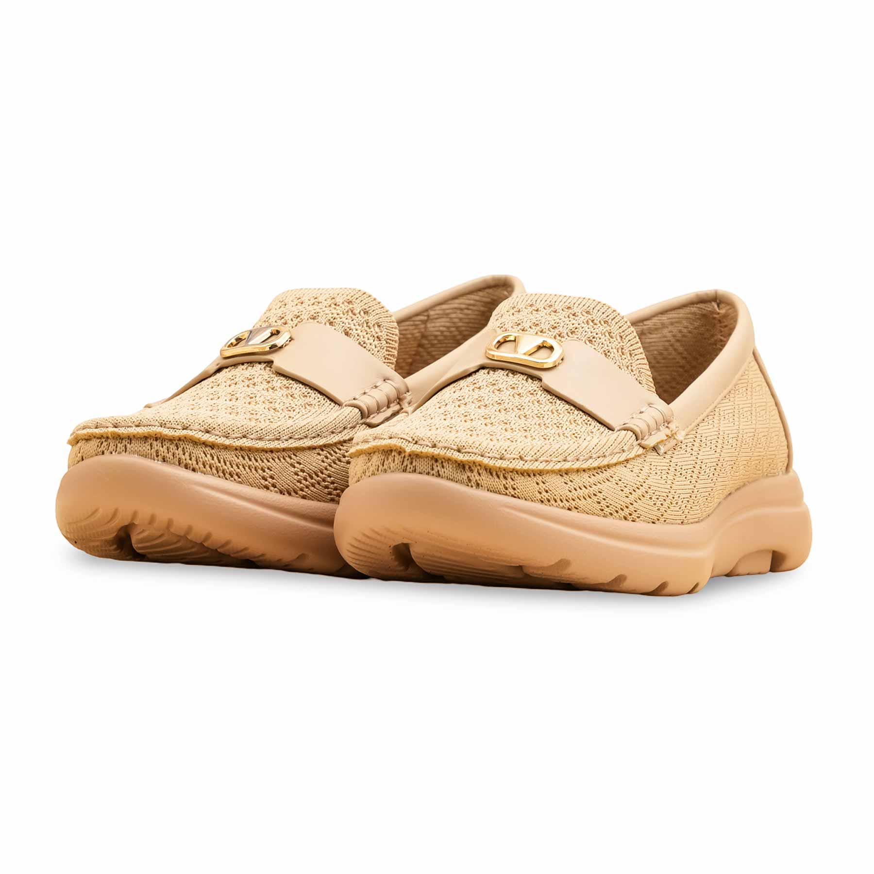 Beige Moccasin For Women WN4516 - Image 3