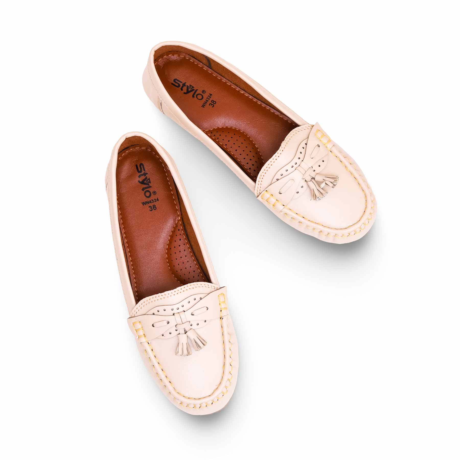 Beige Moccasin WN4324 - Image 4