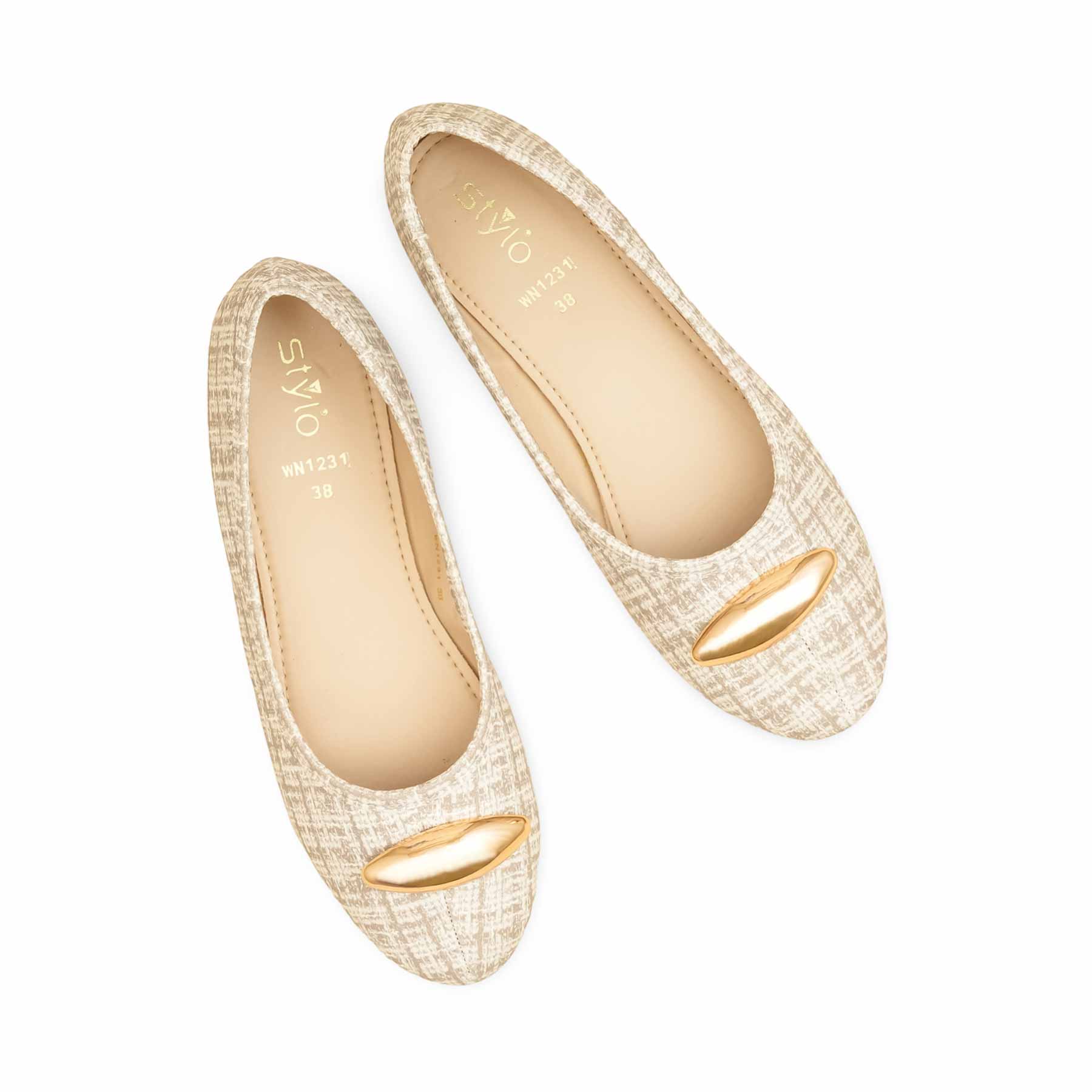 Beige Pumps For Ladies WN1231 - Image 5