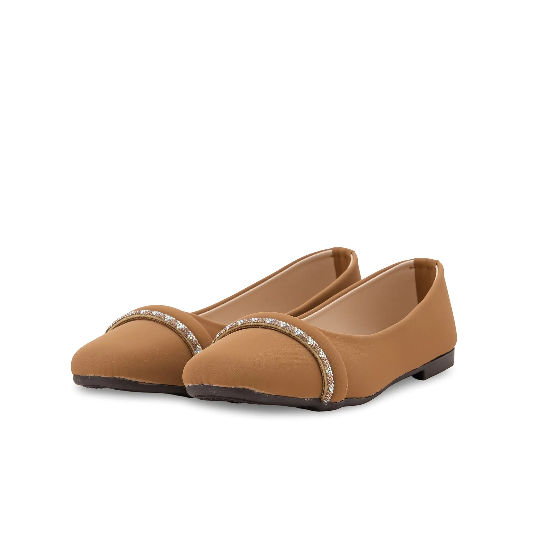 Beige Pumps For Ladies WN1339 - Image 4