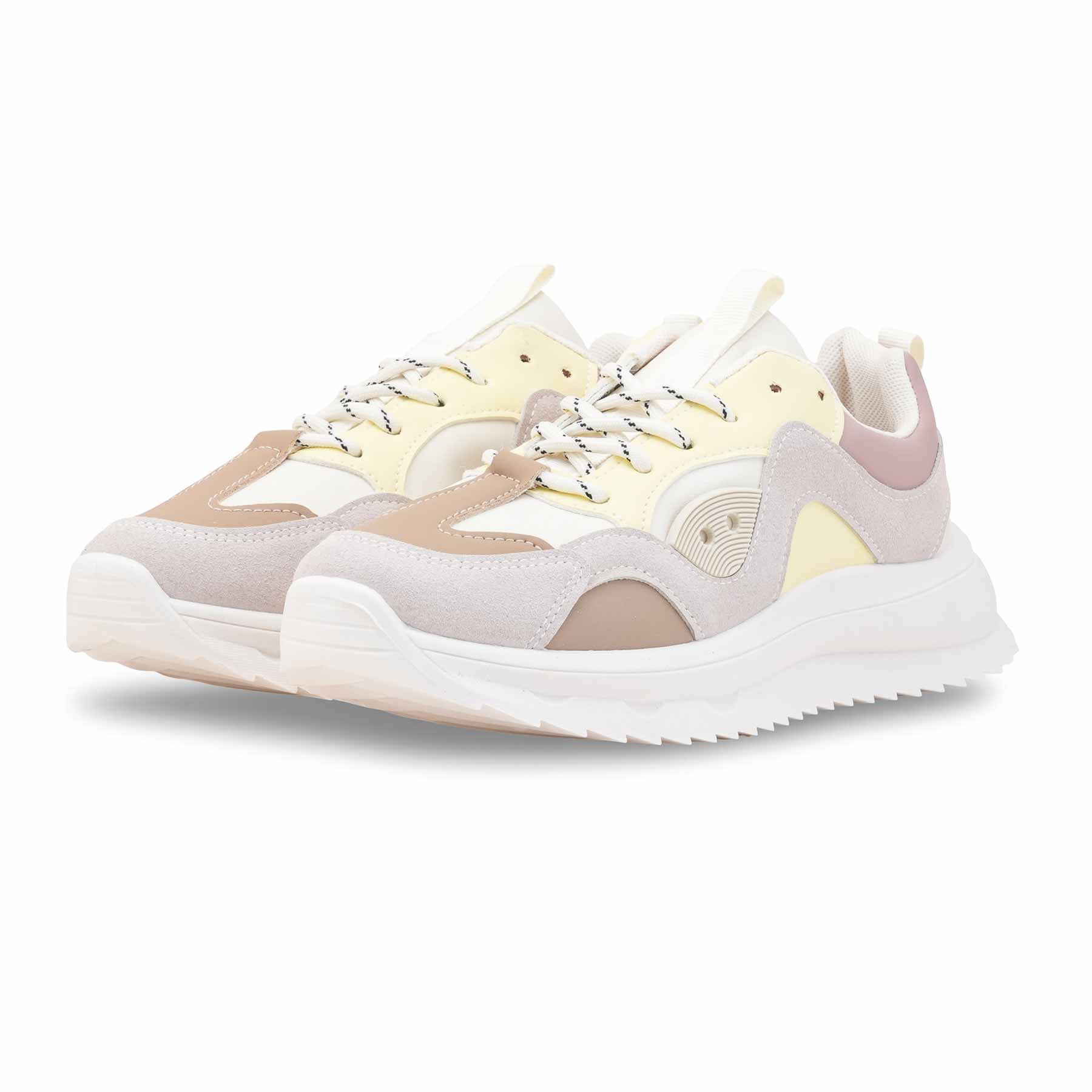 Beige Sneaker For Ladies AT7443 - Image 3