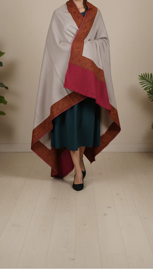 Beige Winter Shawl PW5848 - Image 2