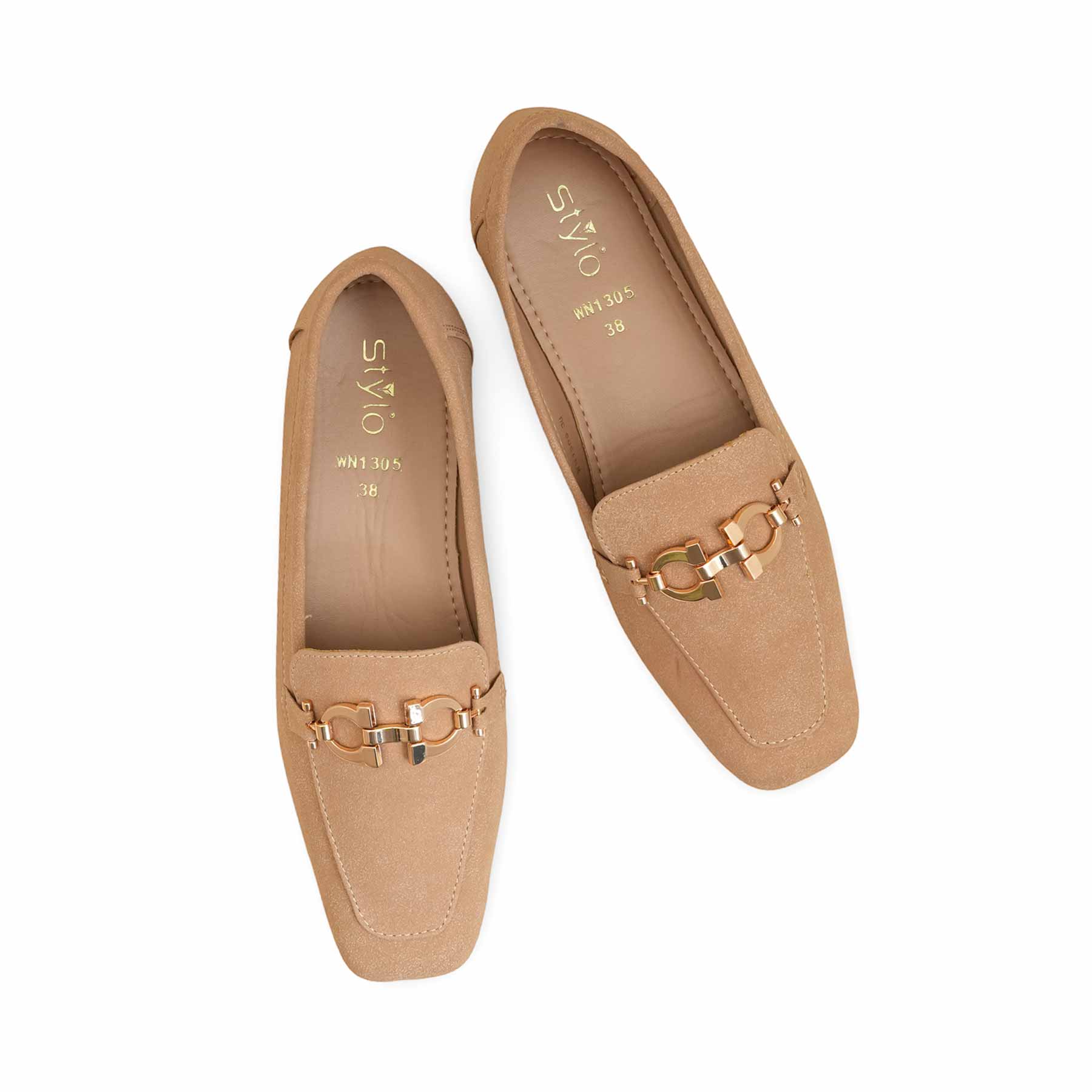 Beige Women Moccasin WN1305 - Image 5