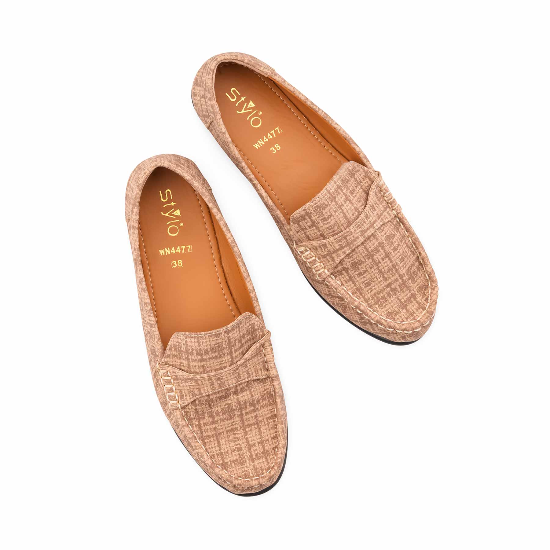 Beige Women Moccasin WN4477 - Image 5