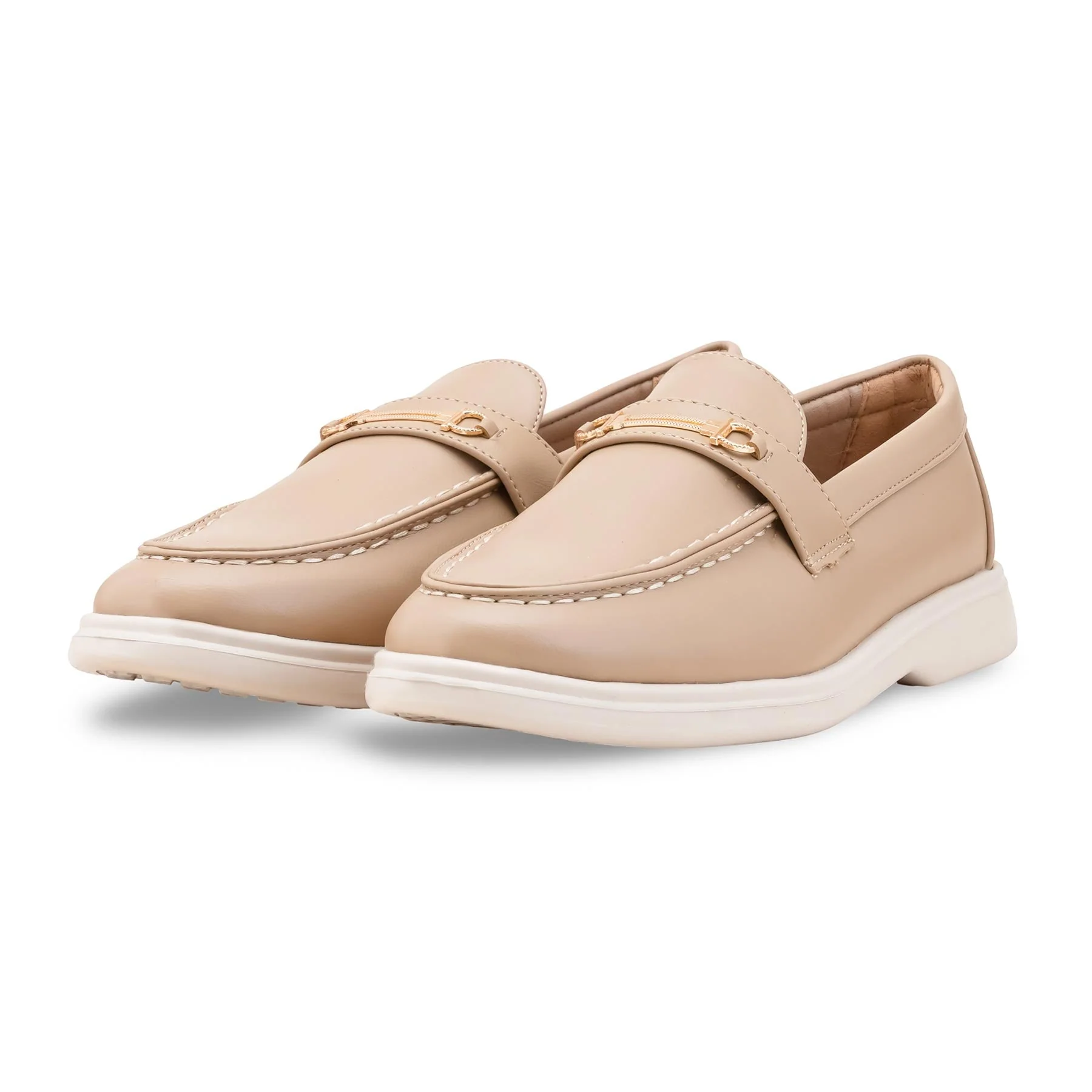 Beige Women Moccasin WN4525 - Image 3