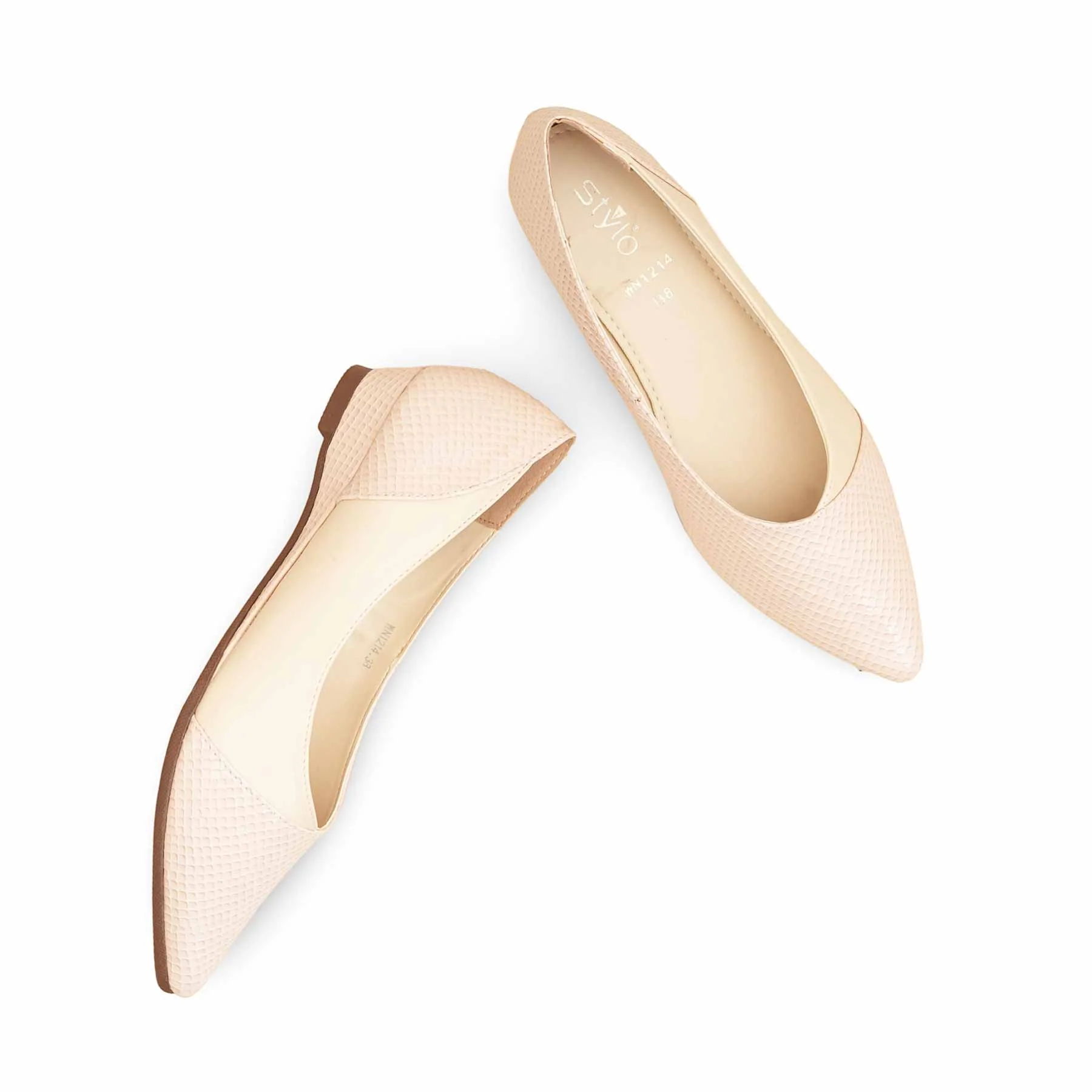 Beige Women Pumps WN1214 - Image 5