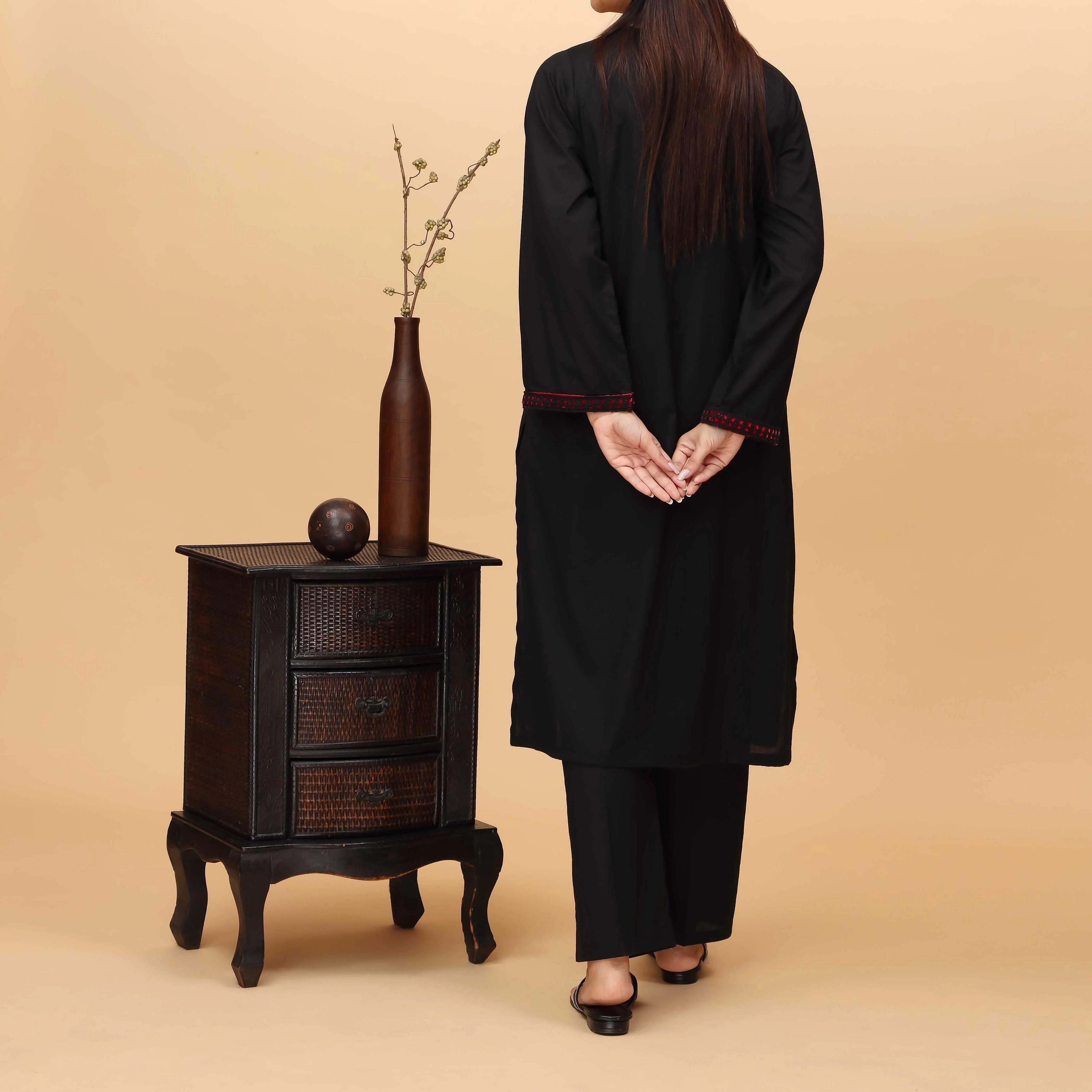 2PC Embellished Cambric Suit PS4933 - Image 3