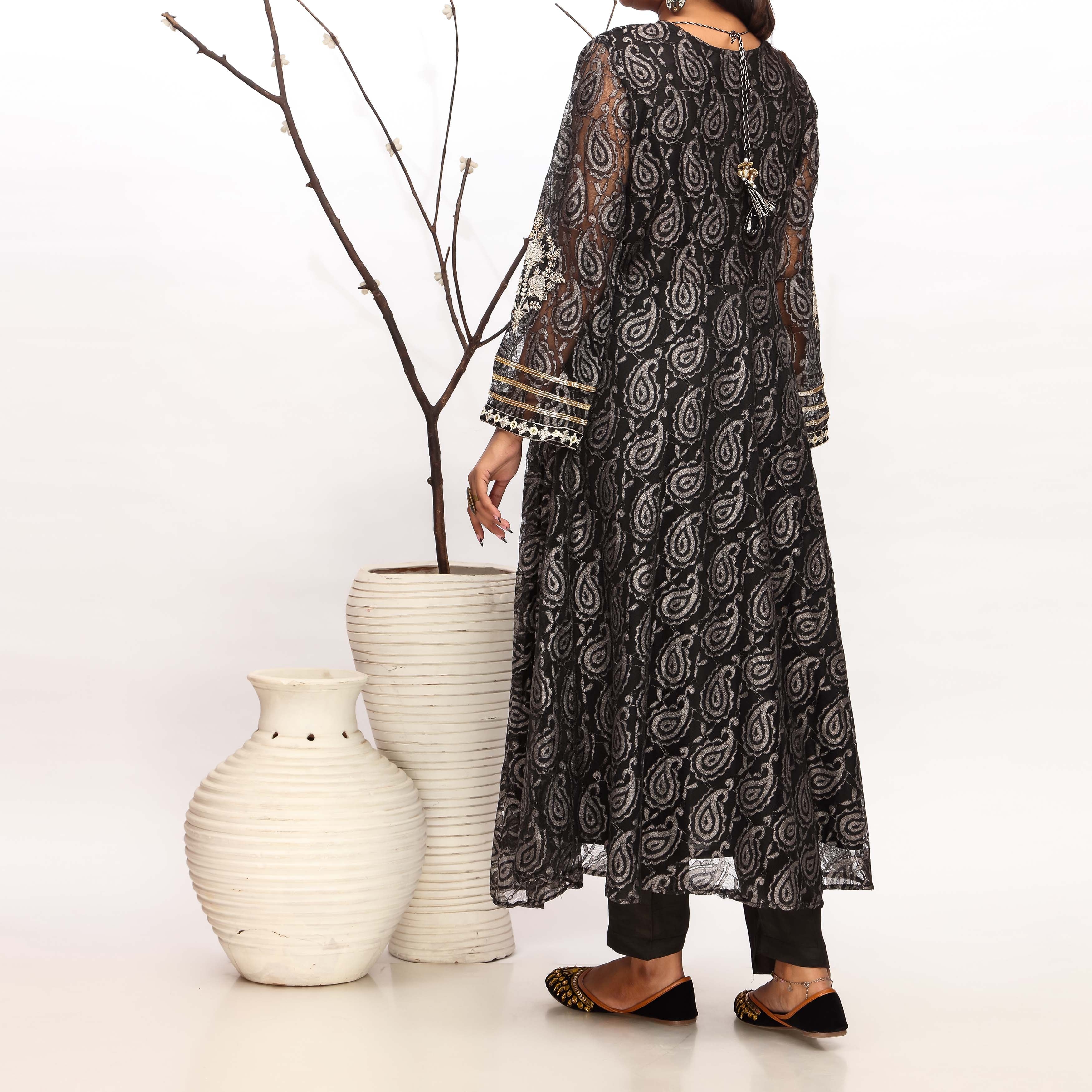 2PC- Embellished Net Suit PF3083 - Image 3