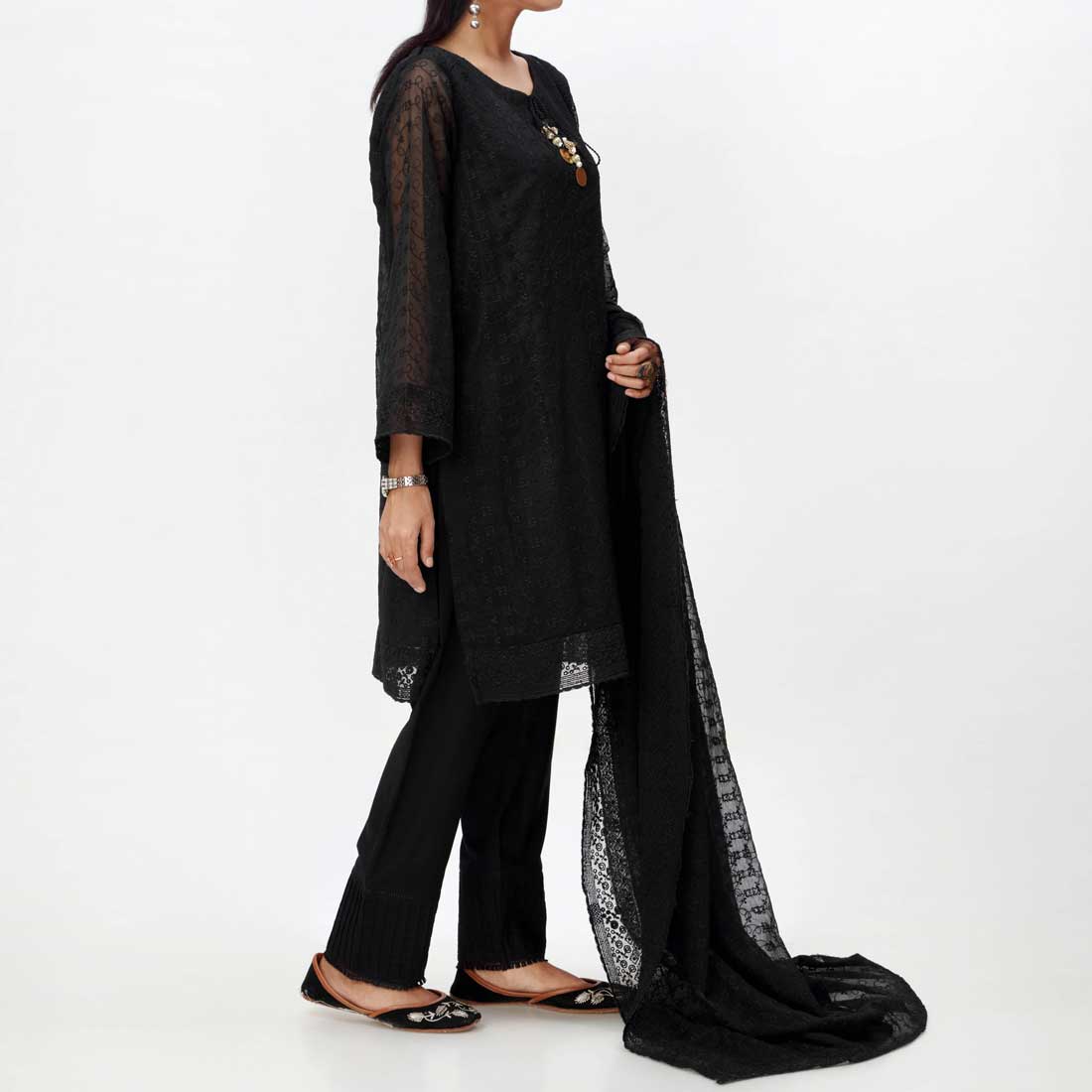 2PC- Embroidered Chiffon Suit PS4234 - Image 2