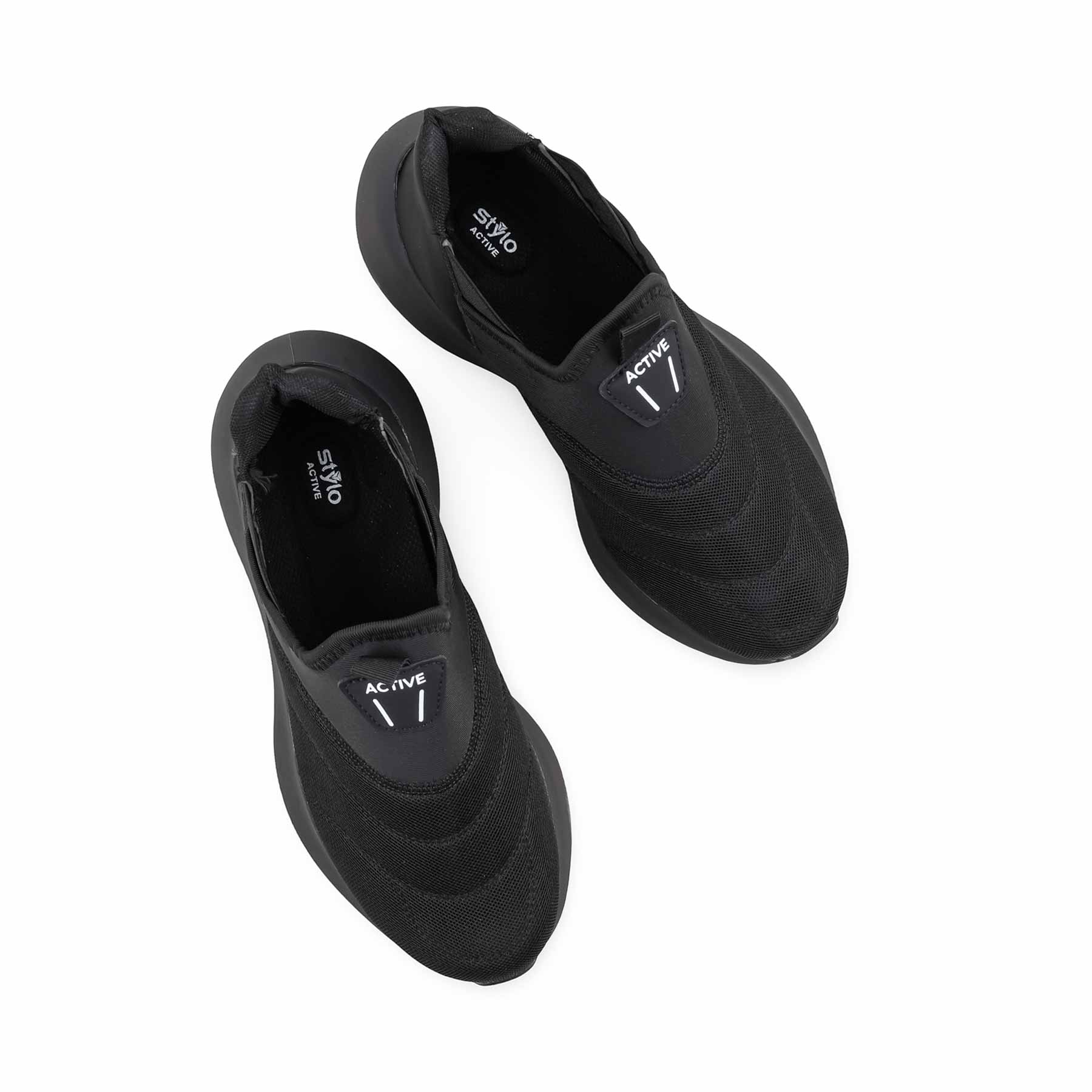 Black Athleisure Sneaker For Ladies AT9111 - Image 5