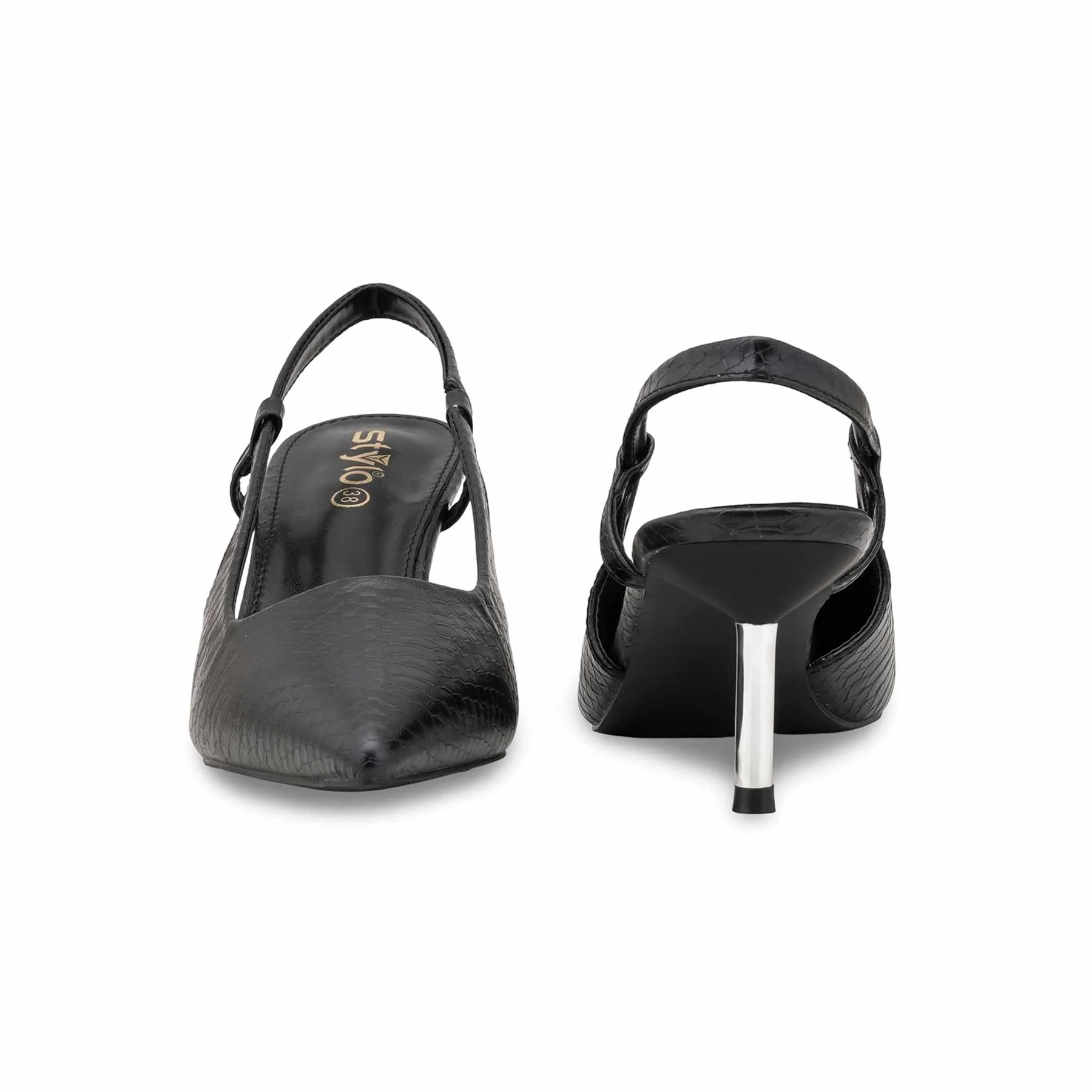 Black Back Open For Women WN5450 - Image 4