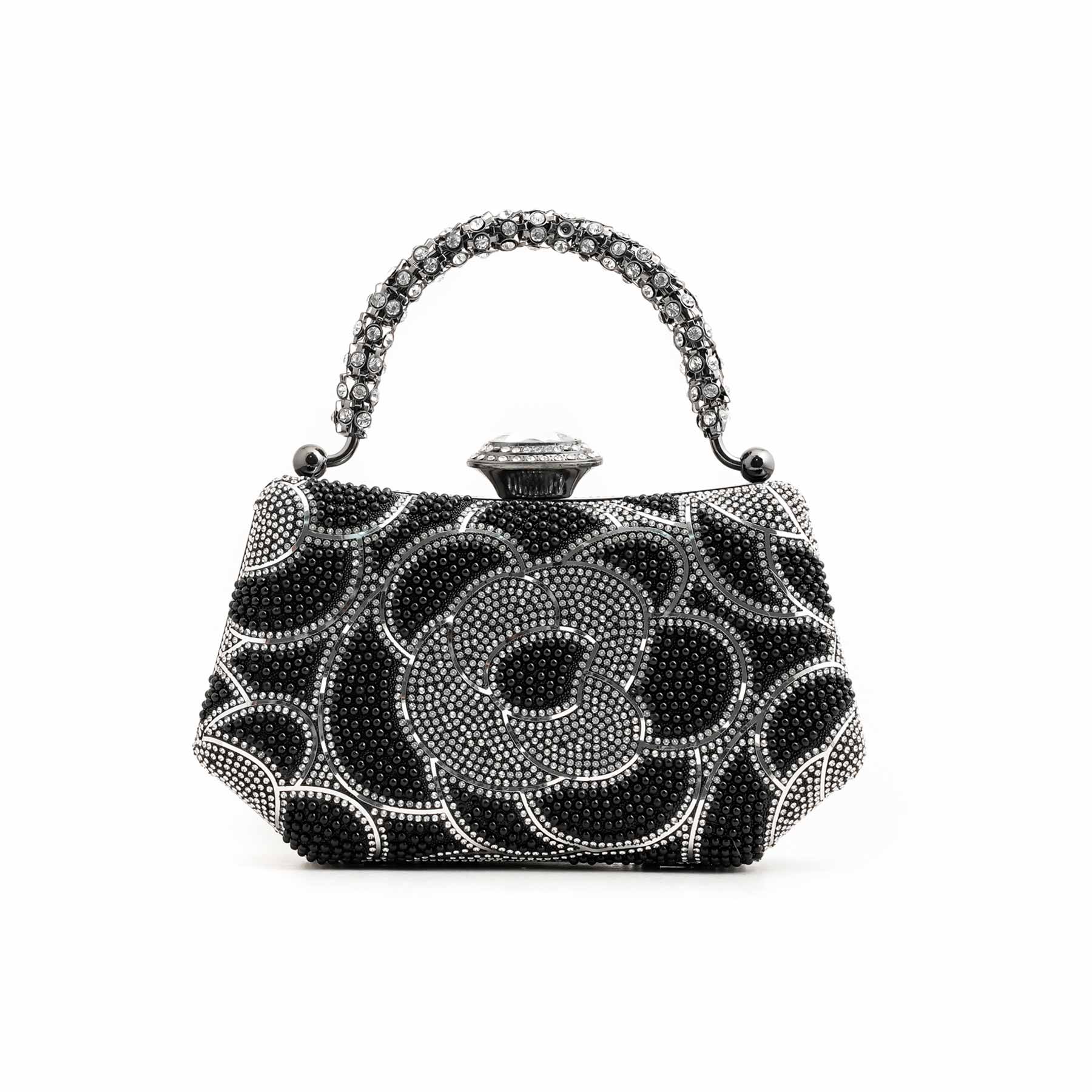 Black Bridal Clutch P24250 - Image 4