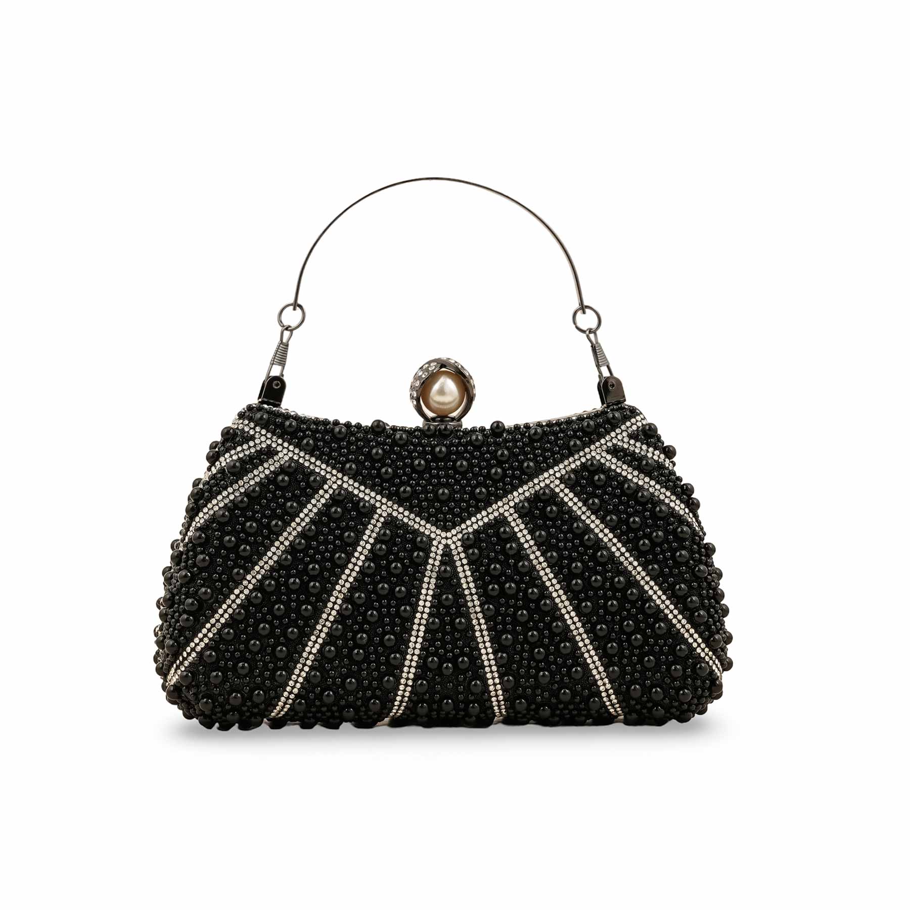 Black Bridal Clutch P24283 - Image 2