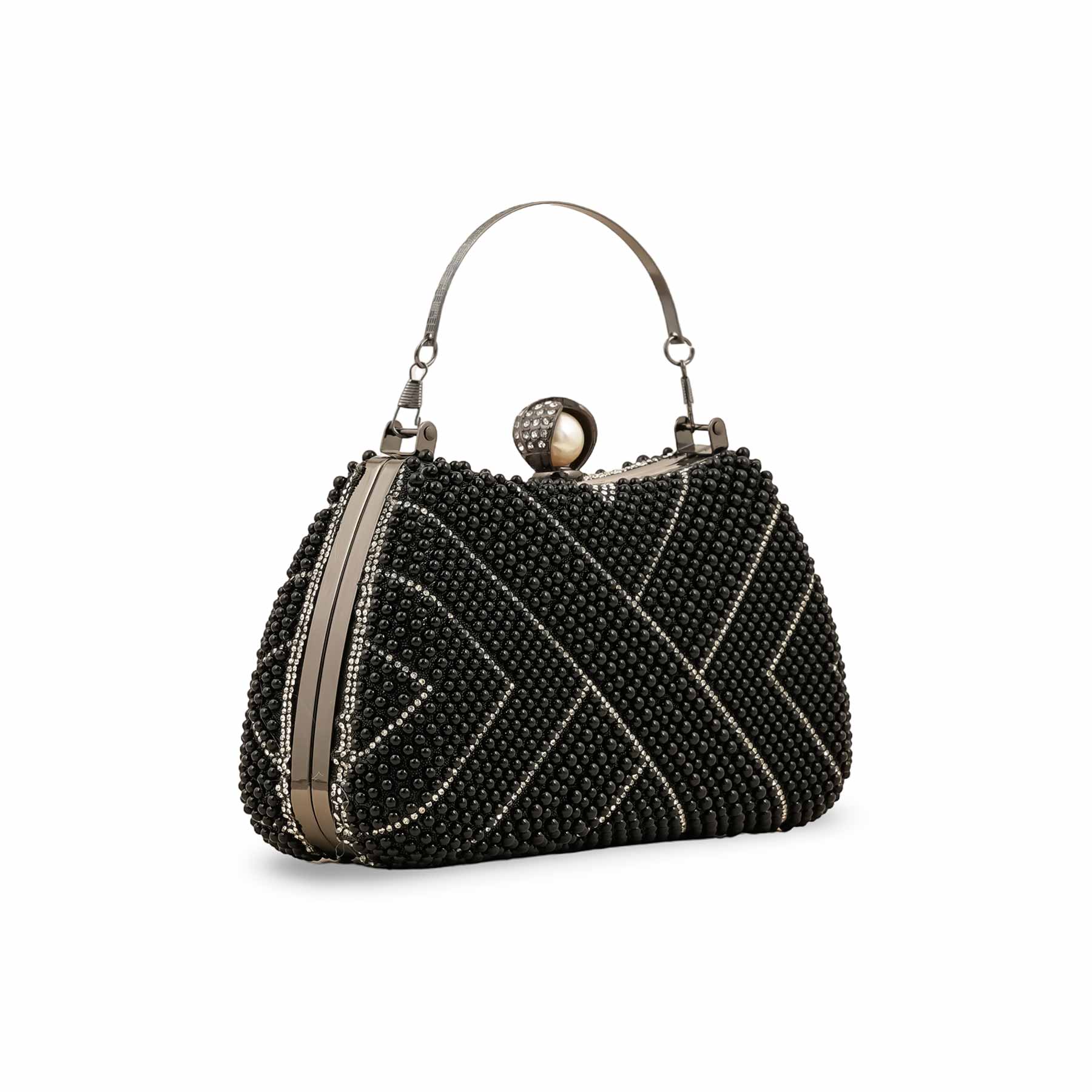 Black Bridal Clutch P24287 - Image 3