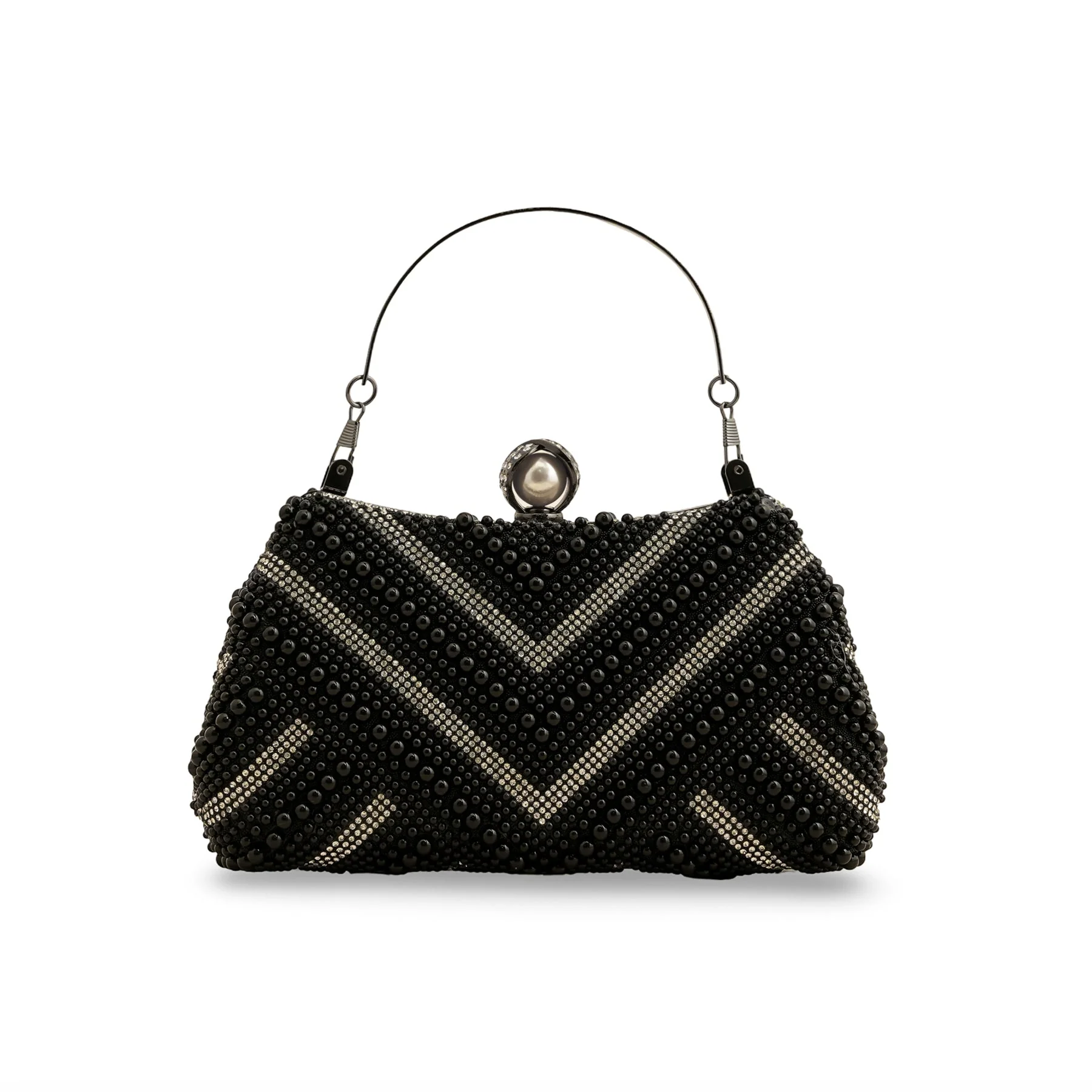 Black Bridal Clutch P24289 - Image 4