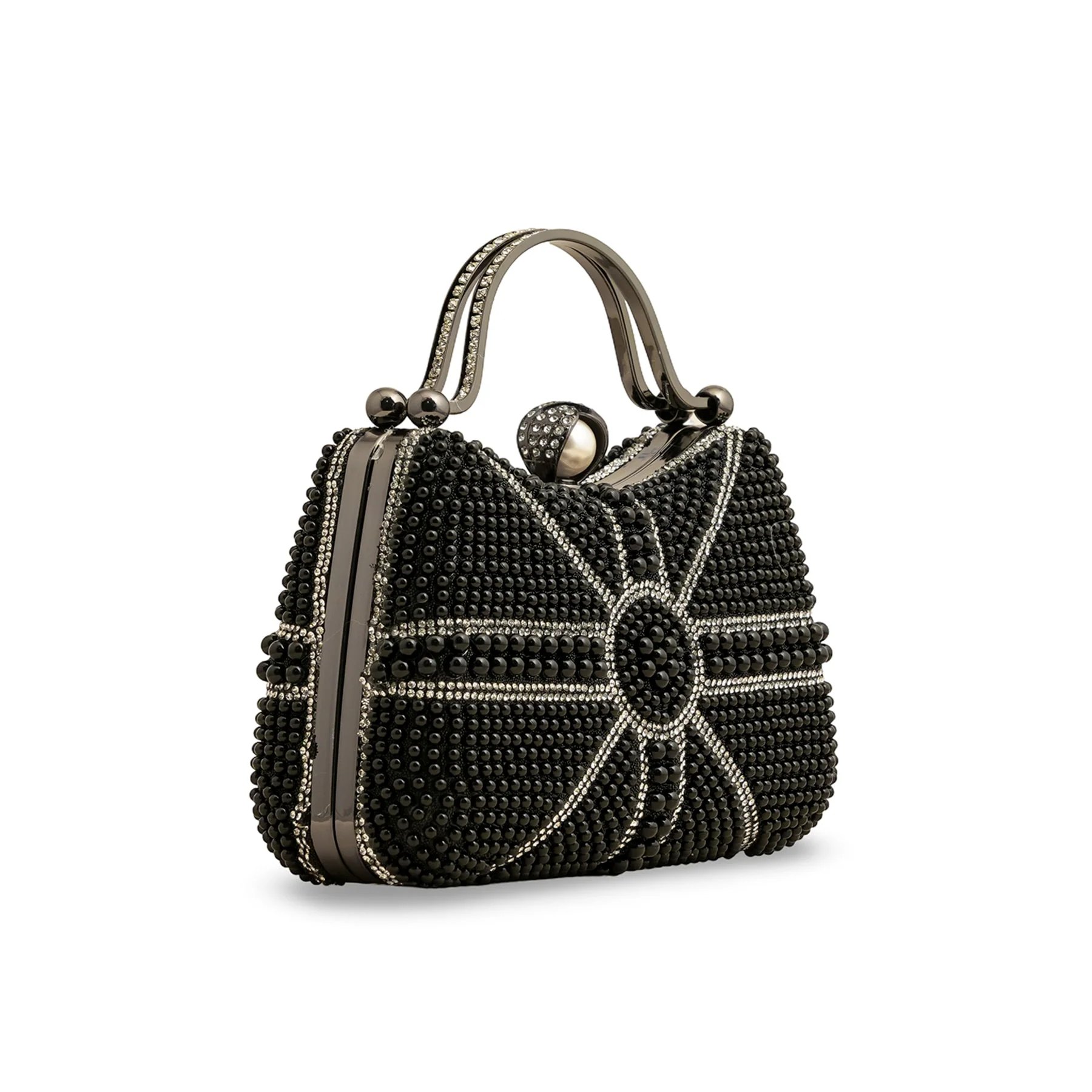 Black Bridal Clutch P24291 - Image 3
