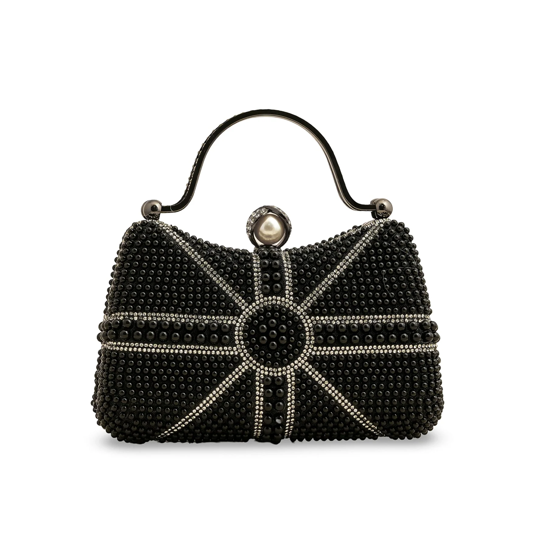 Black Bridal Clutch P24291 - Image 4