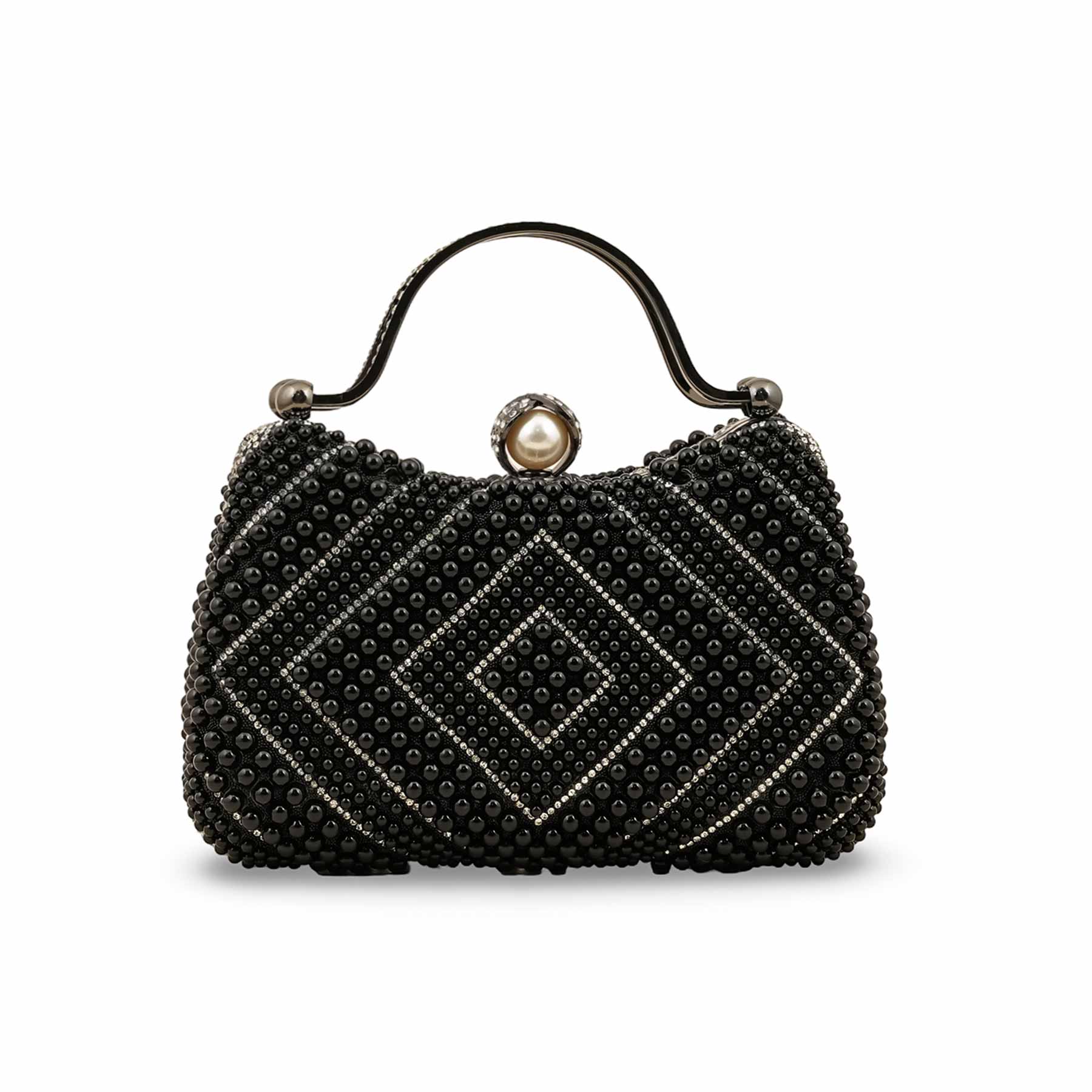 Black Bridal Clutch P24293 - Image 4