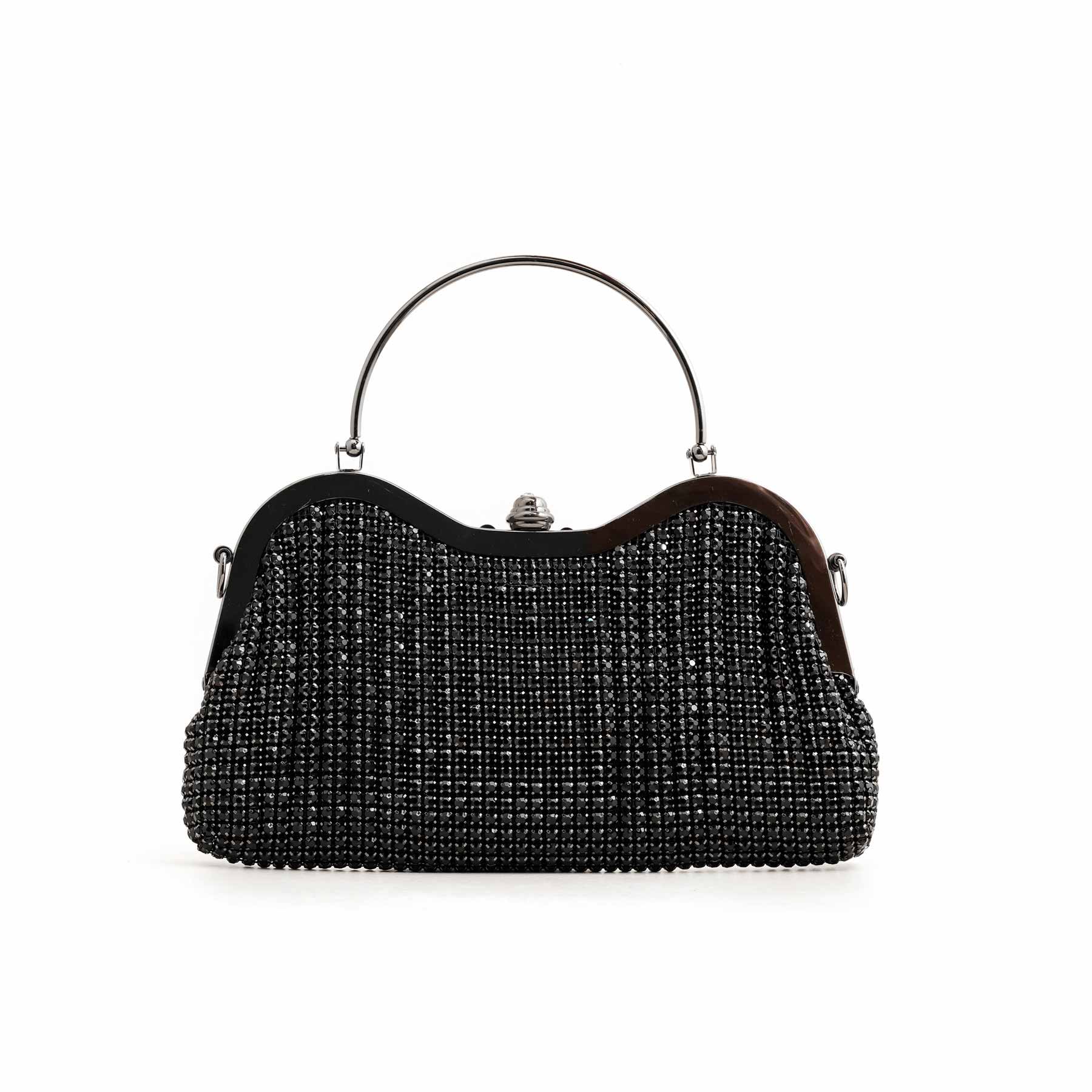 Black Bridal Clutch P24294 - Image 4