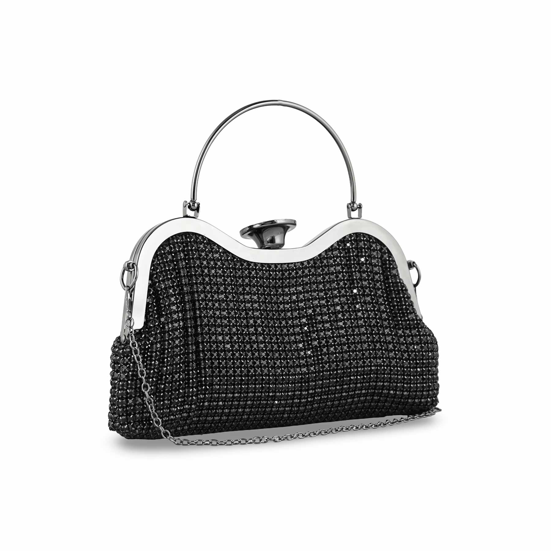 Black Bridal Clutch P24297 - Image 3