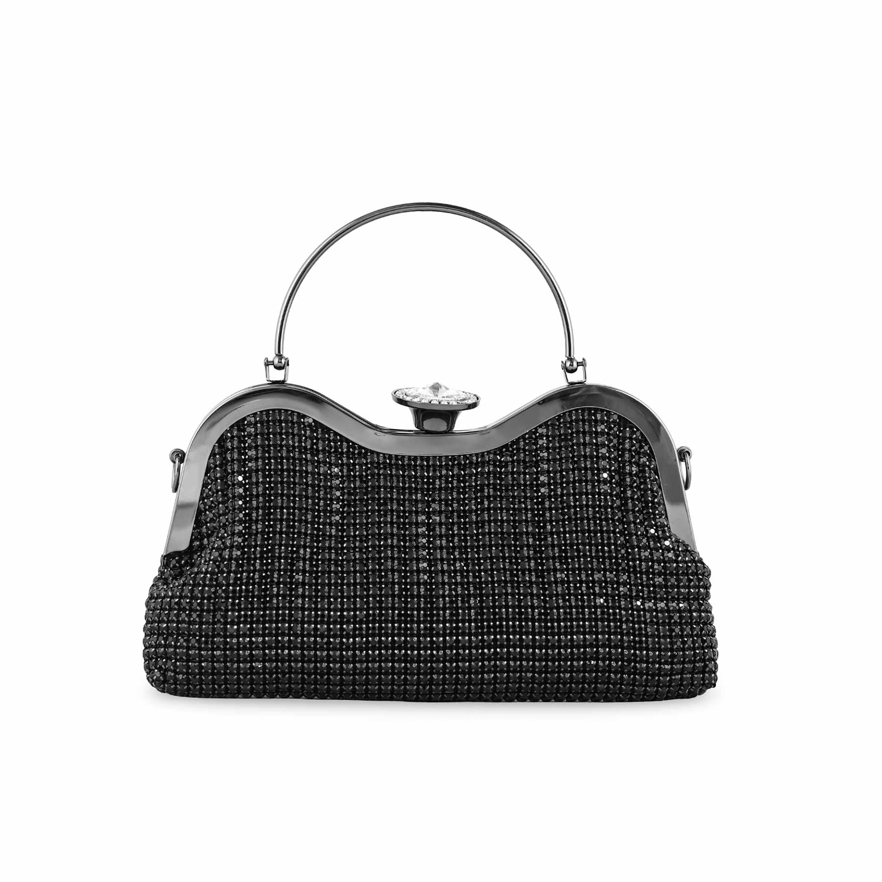 Black Bridal Clutch P24297 - Image 4