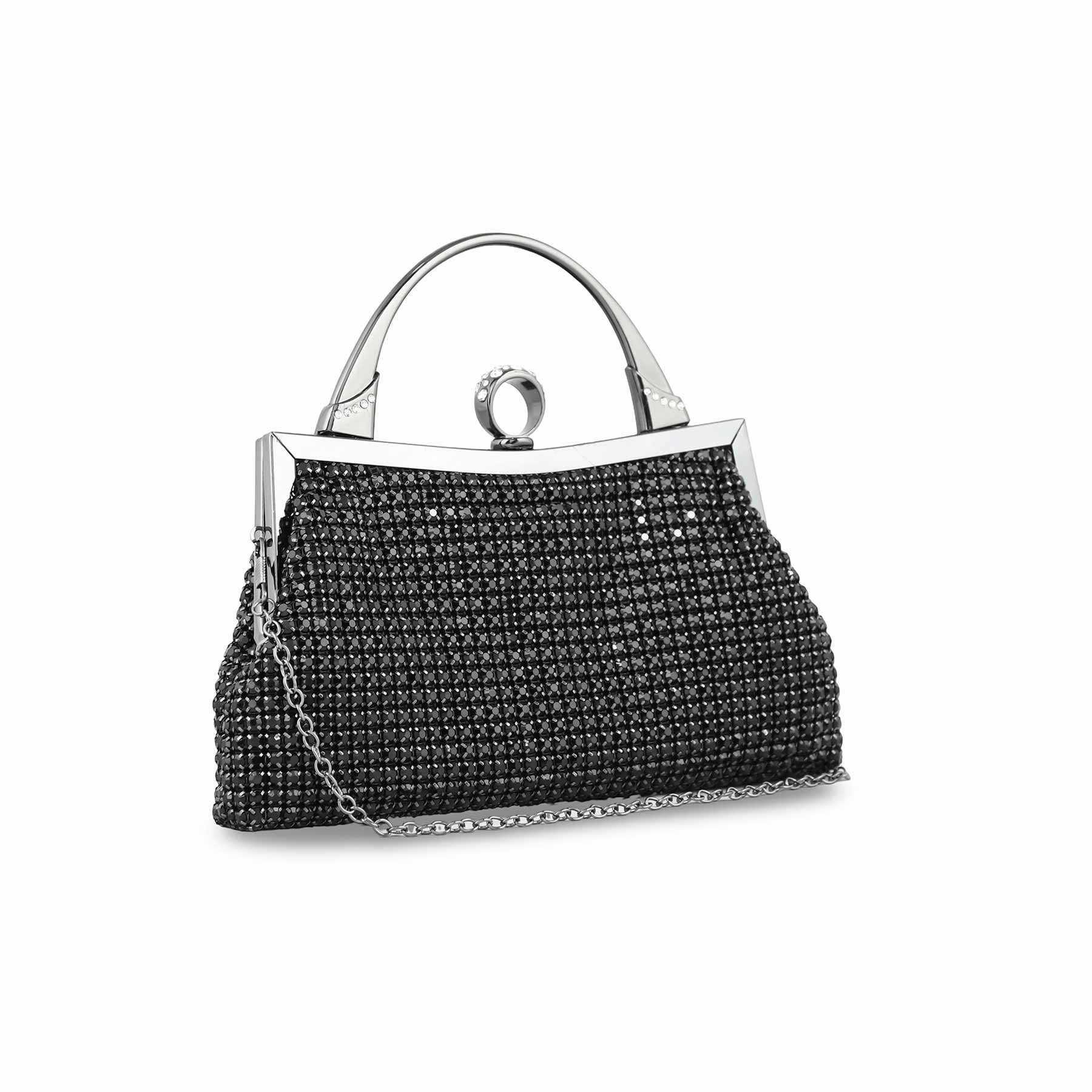 Black Bridal Clutch P24318 - Image 3