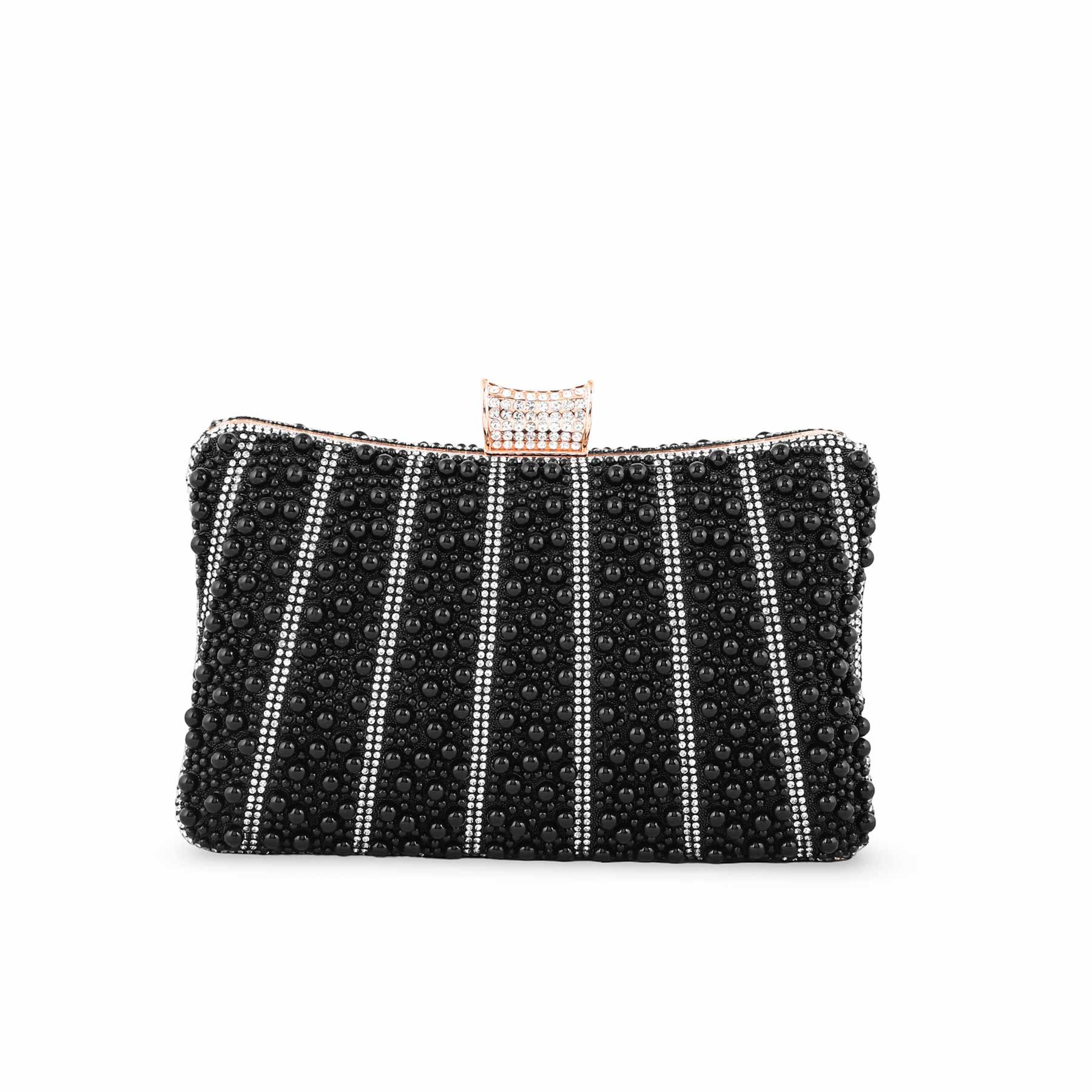 Black Bridal Clutch P24356 - Image 4