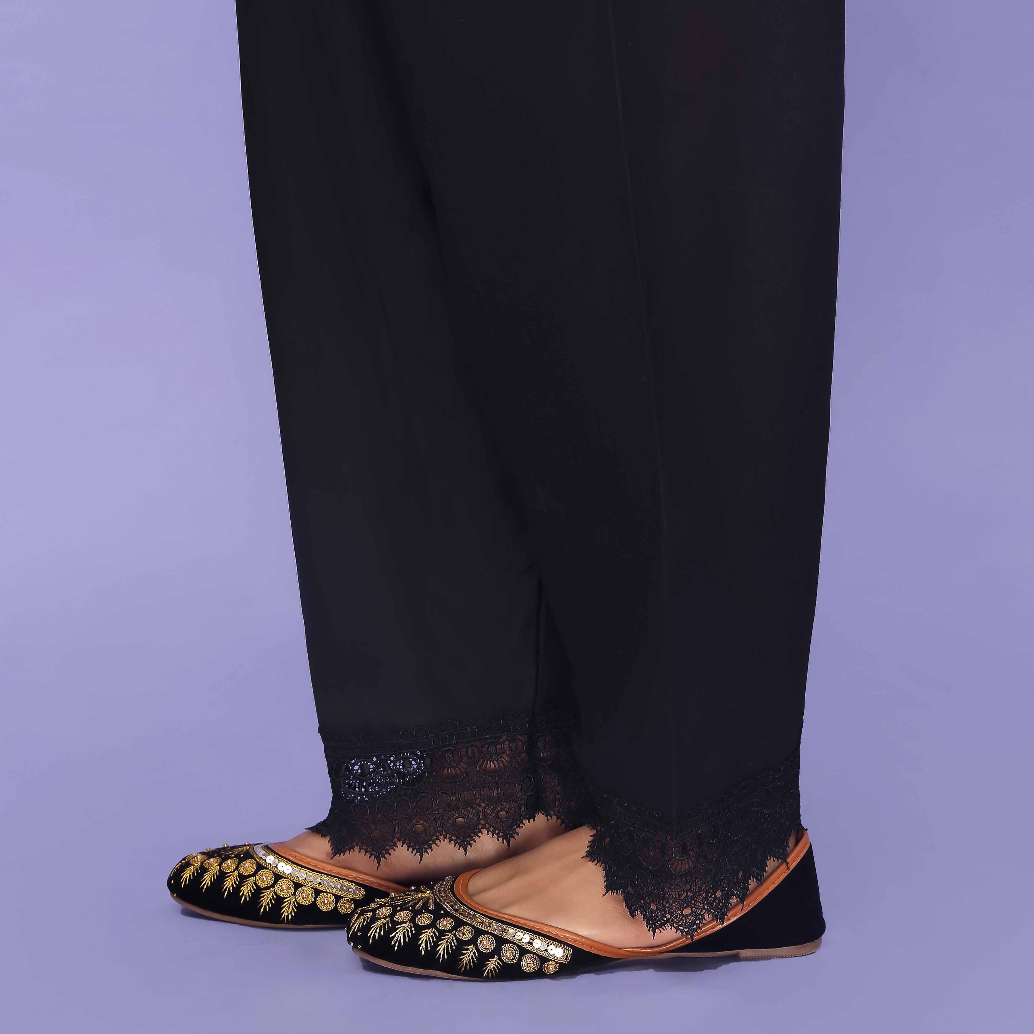 Black Cambric Shalwar PL4077 - Image 2