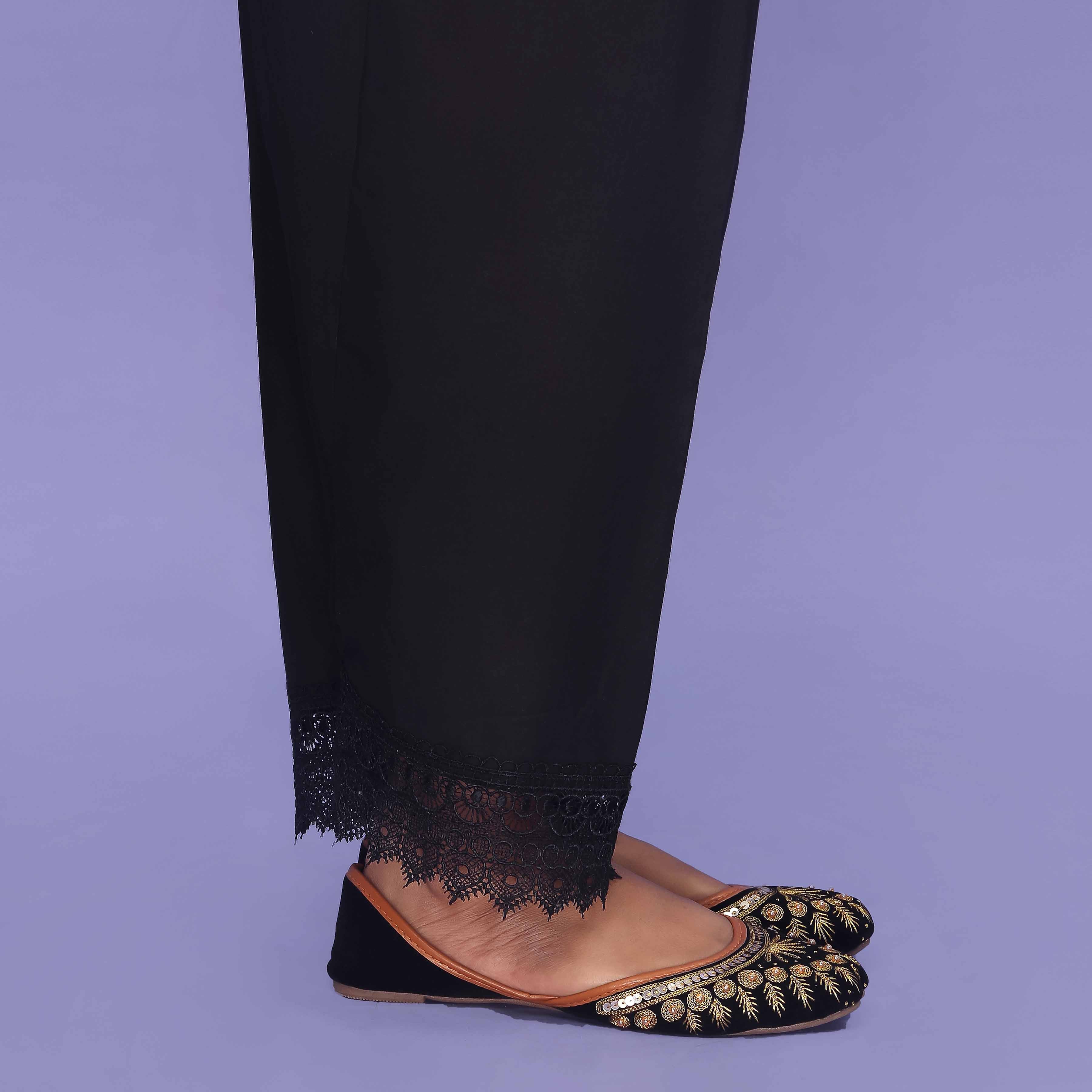 Black Cambric Shalwar PL4077 - Image 3