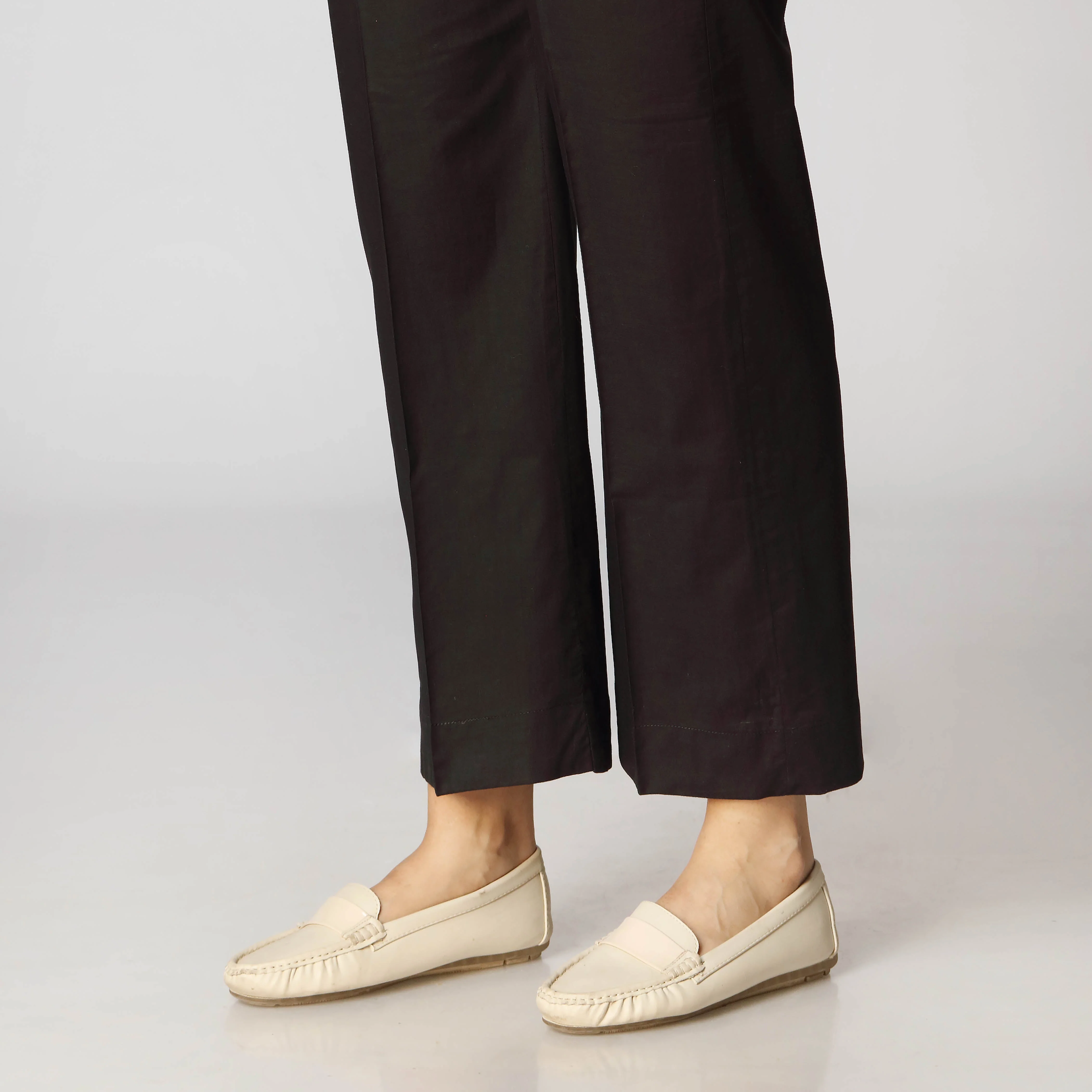 Black Cambric Straight Fit Trousers PS3510 - Image 2