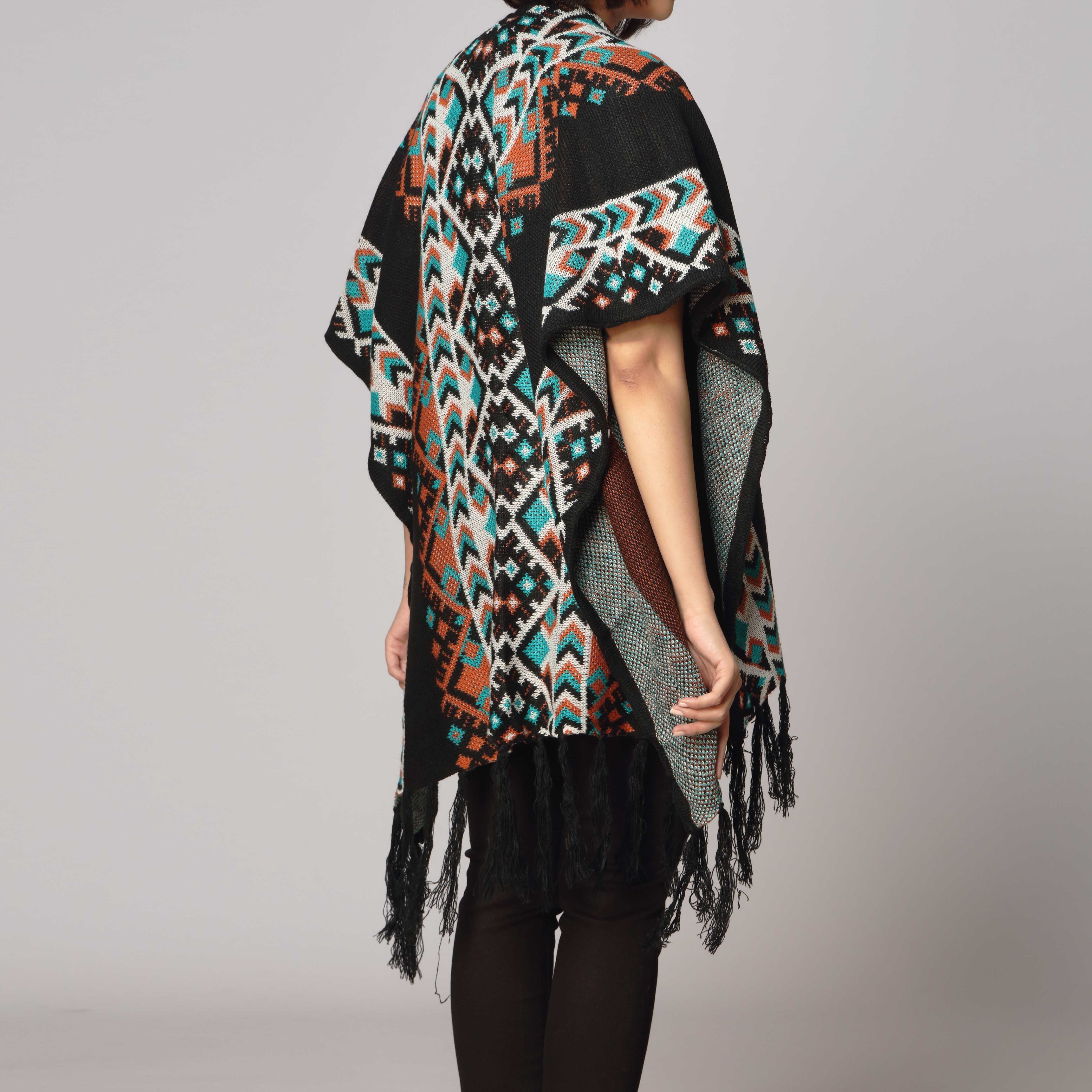 Black Cape Shawl PW2801 - Image 3