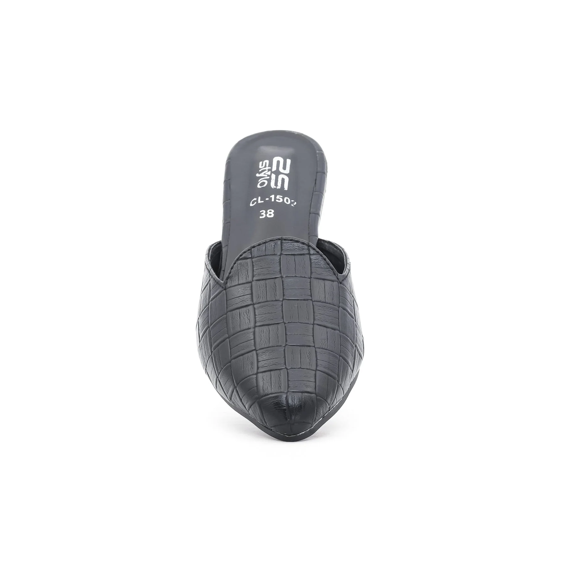 Black Casual Back Open Slippers CL1502 - Image 3