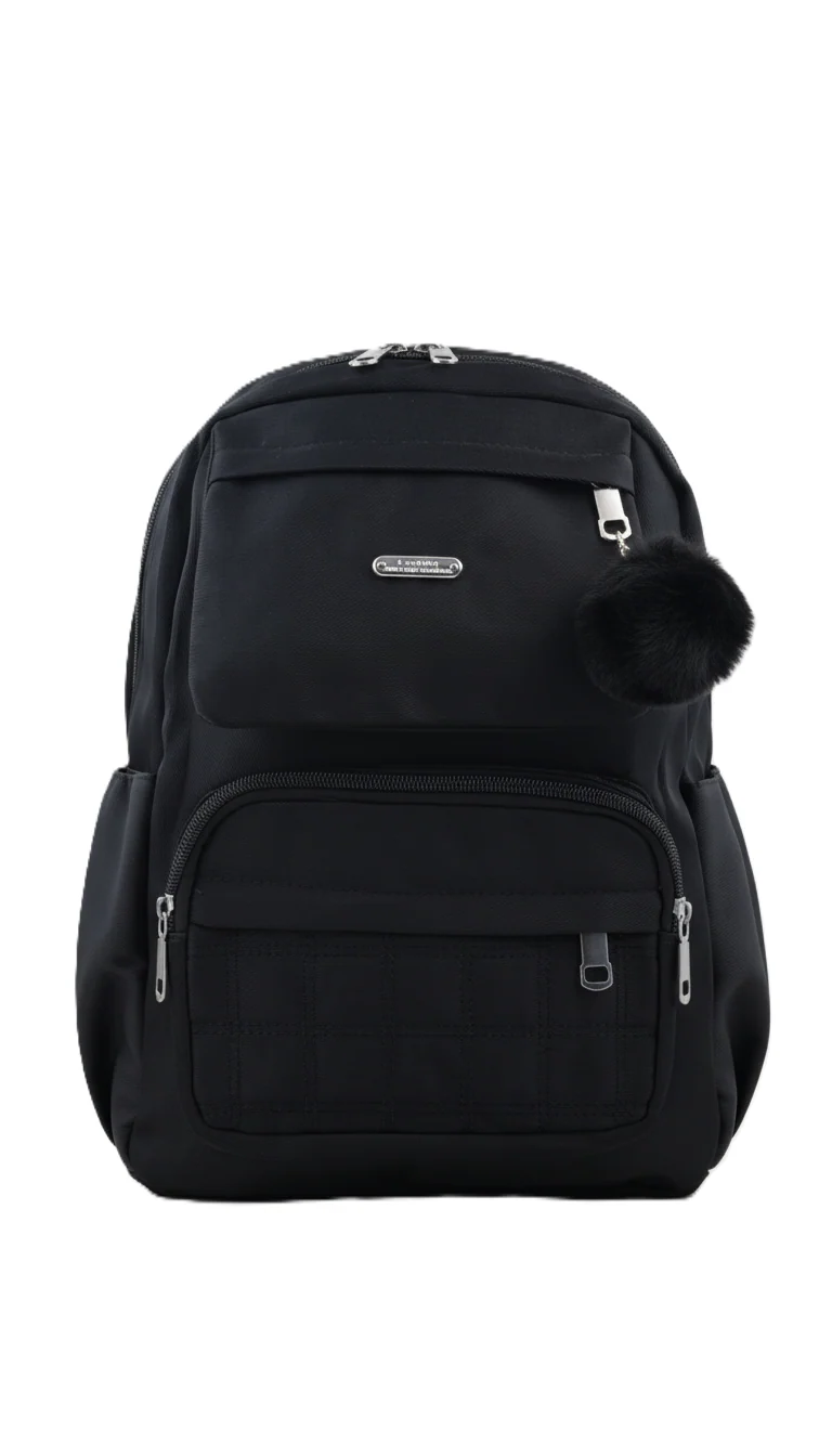 Black Casual Back Pack For Women P47471 - Image 3