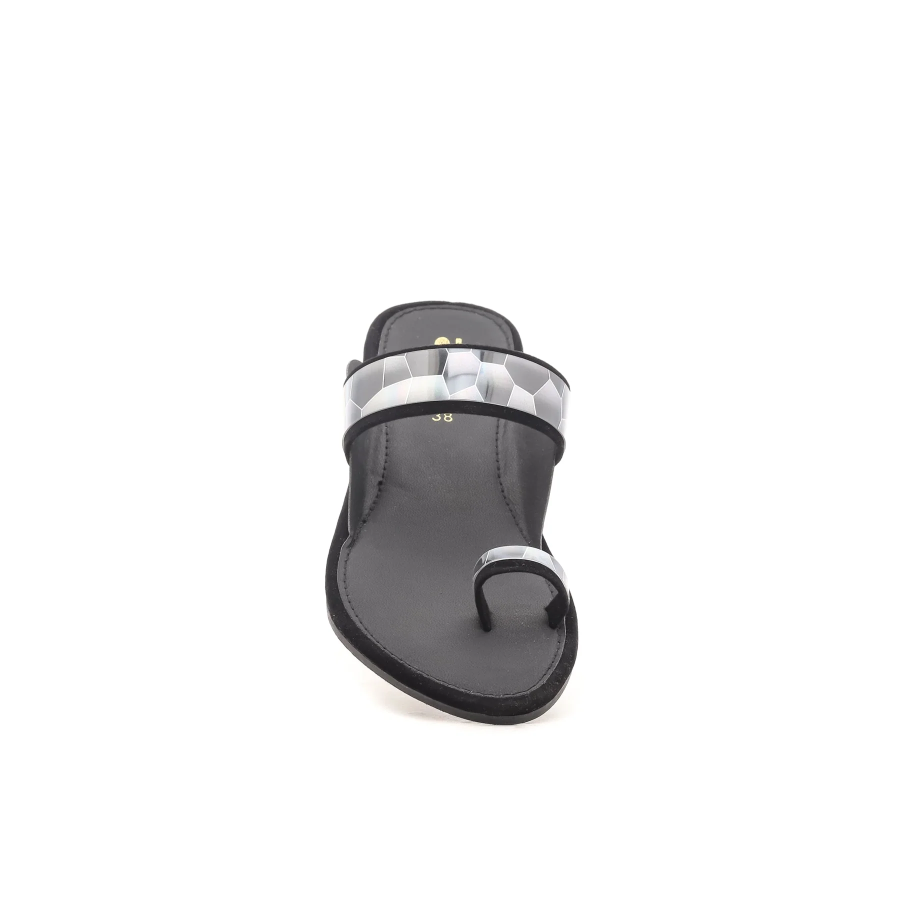 Black Casual Chappal CL1399 - Image 3