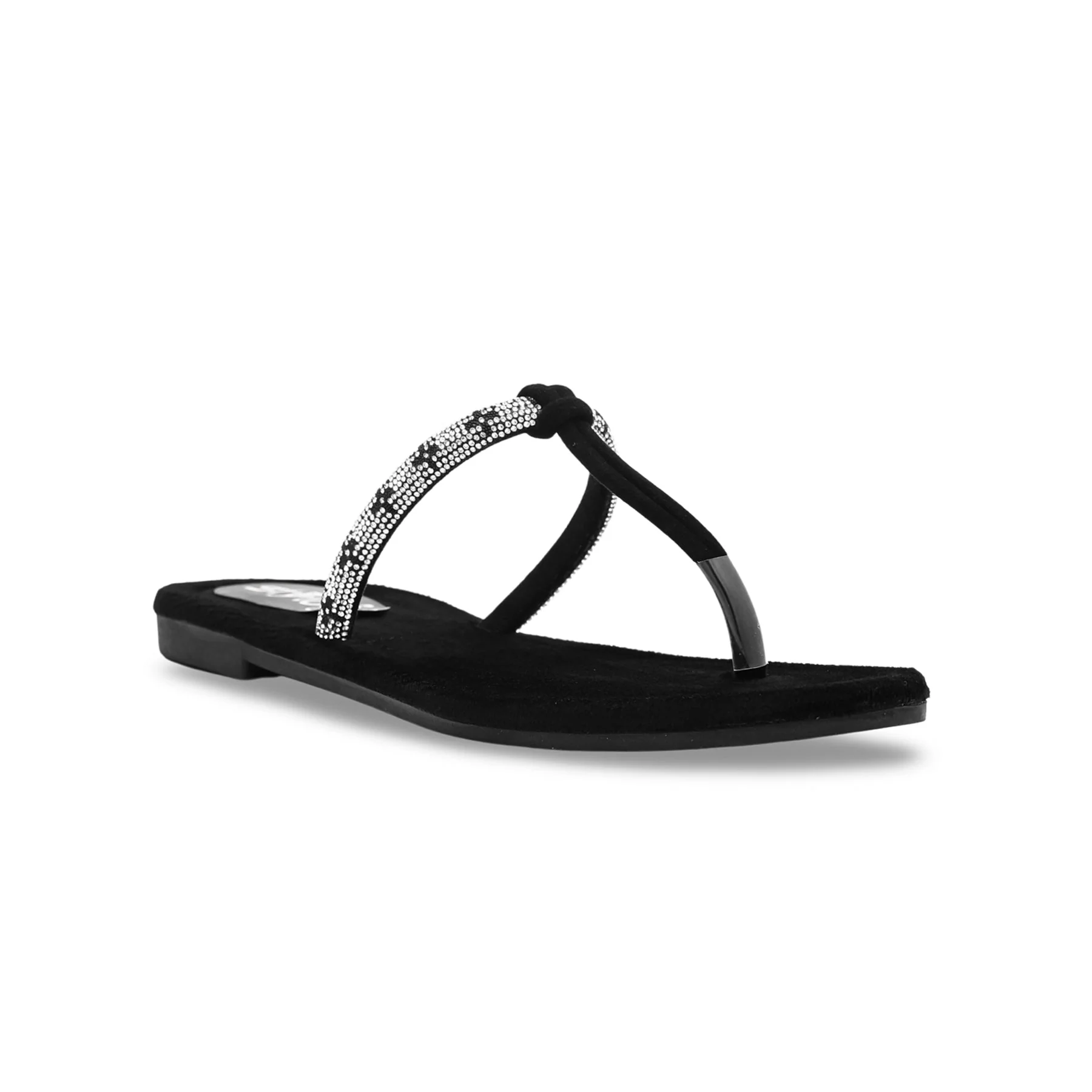 Black Casual Chappal CL1593 - Image 2