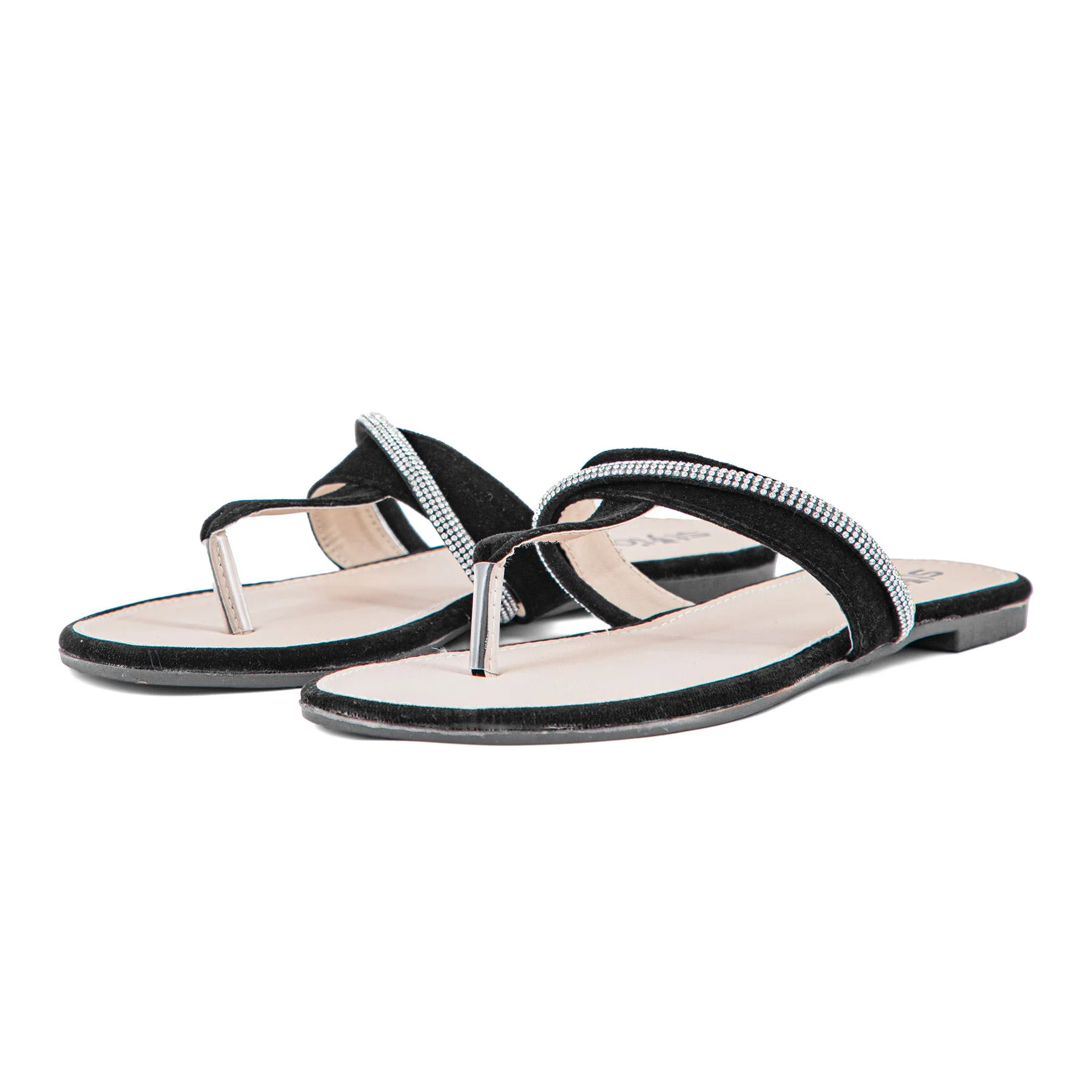 Black Casual Chappal CL1863 - Image 2