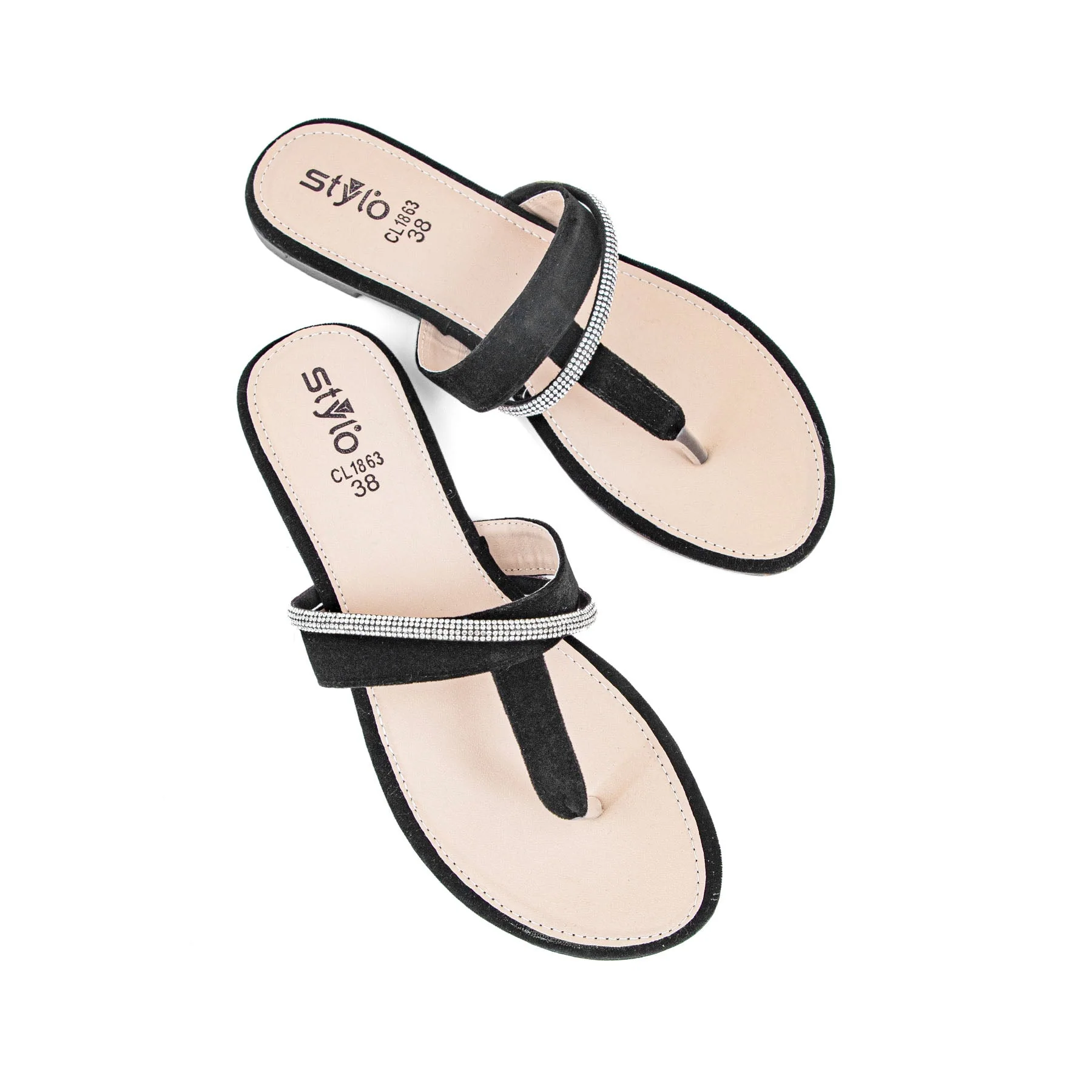Black Casual Chappal CL1863 - Image 4