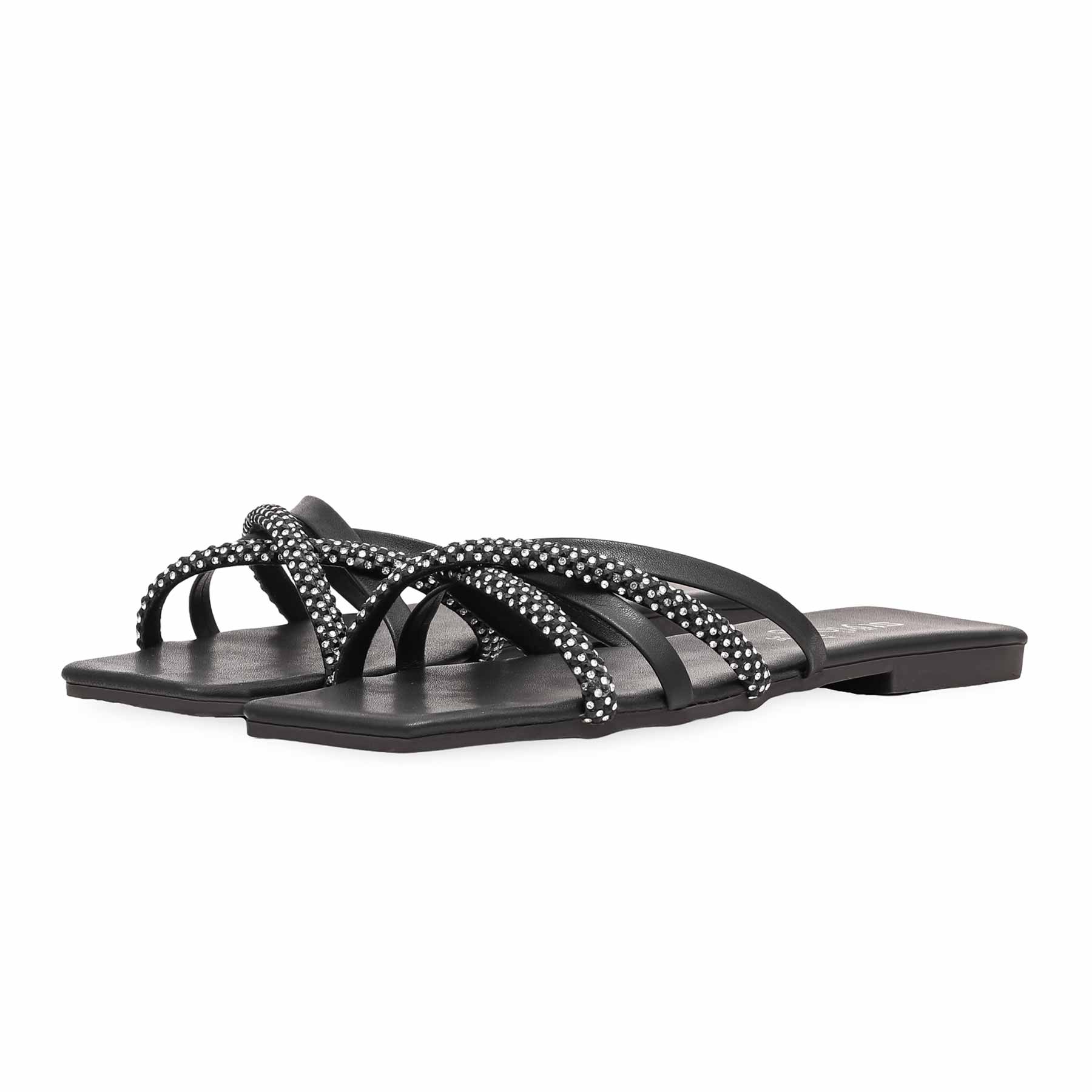 Black Casual Slipper CL1877 - Image 3