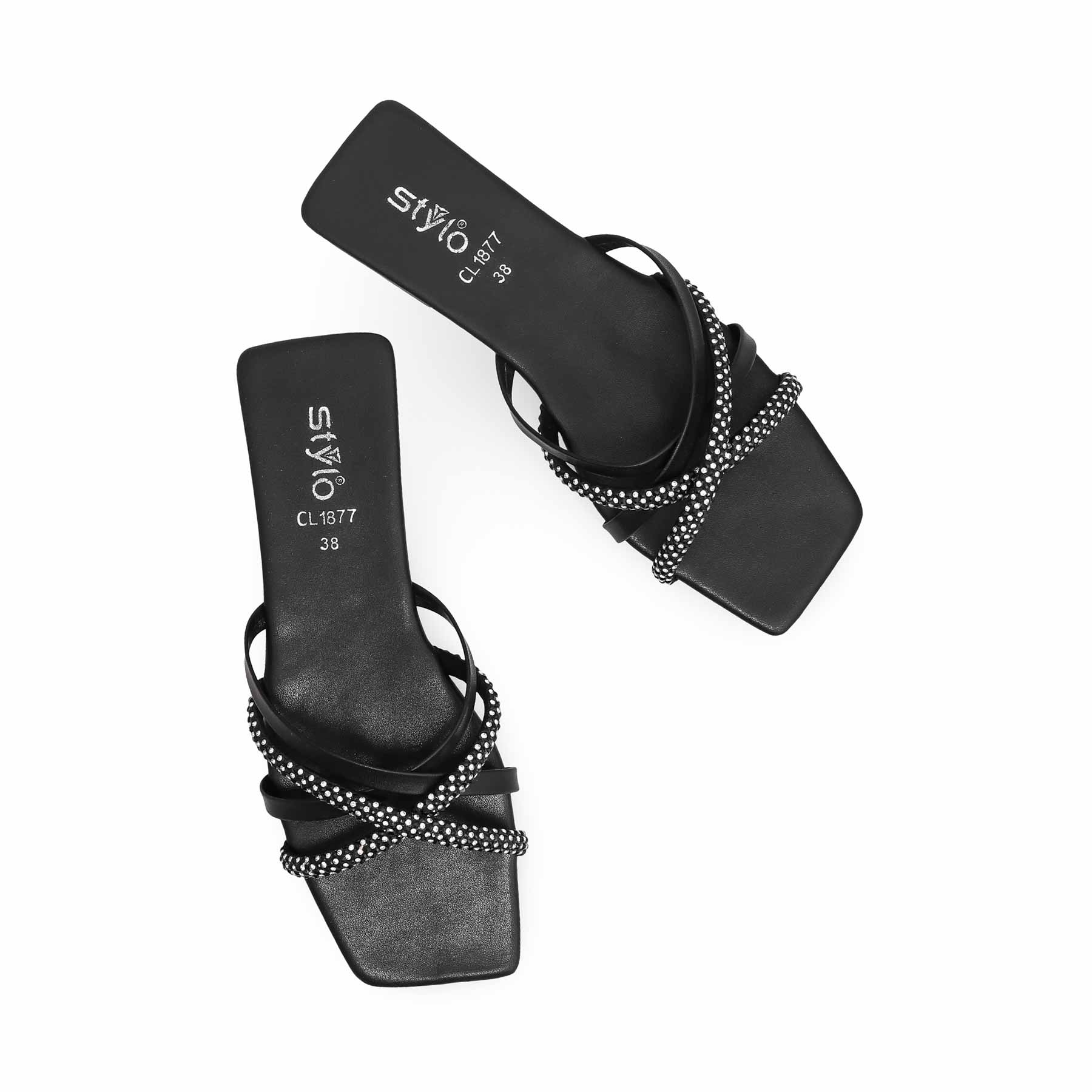 Black Casual Slipper CL1877 - Image 5