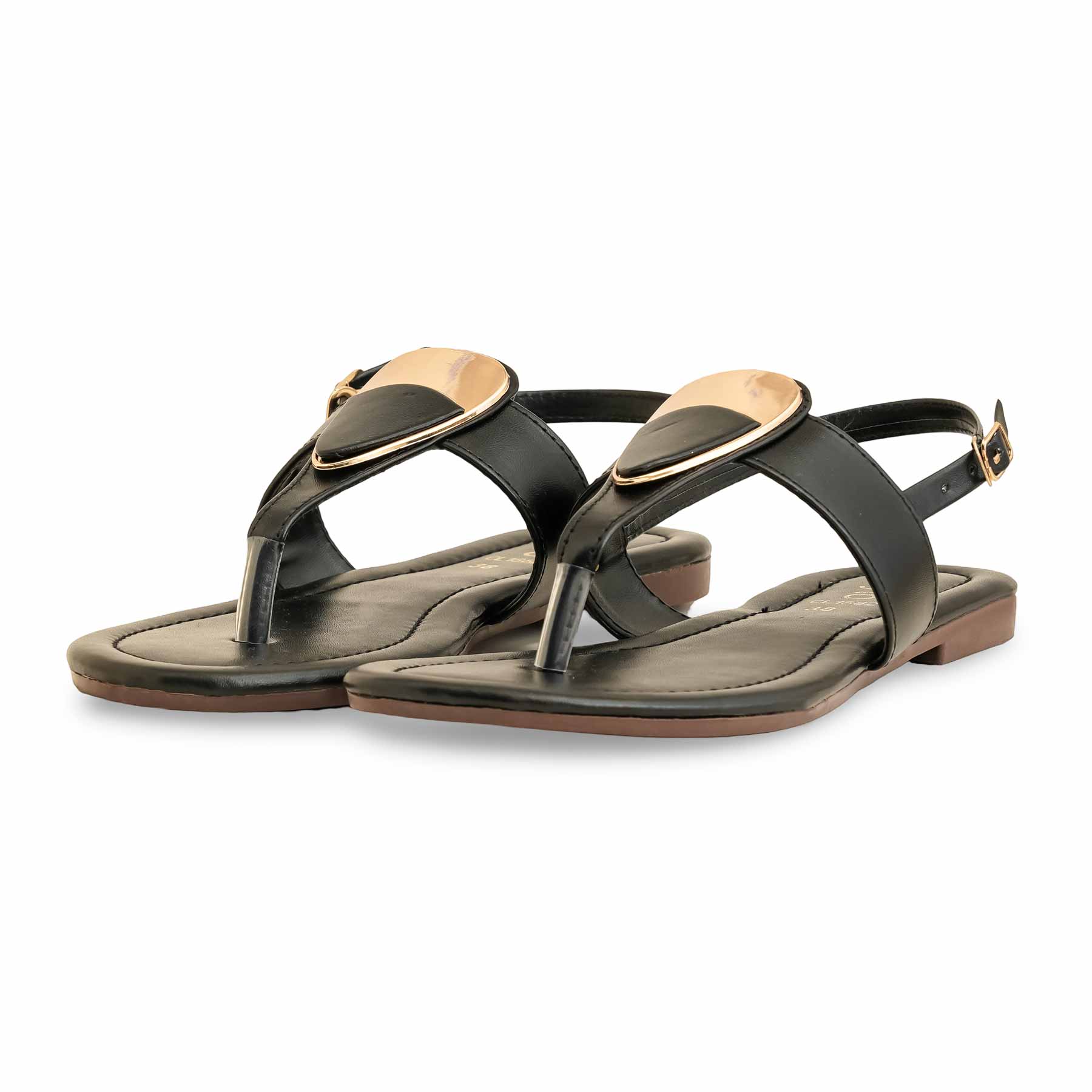 Black Casual Chappal CL1882 - Image 3