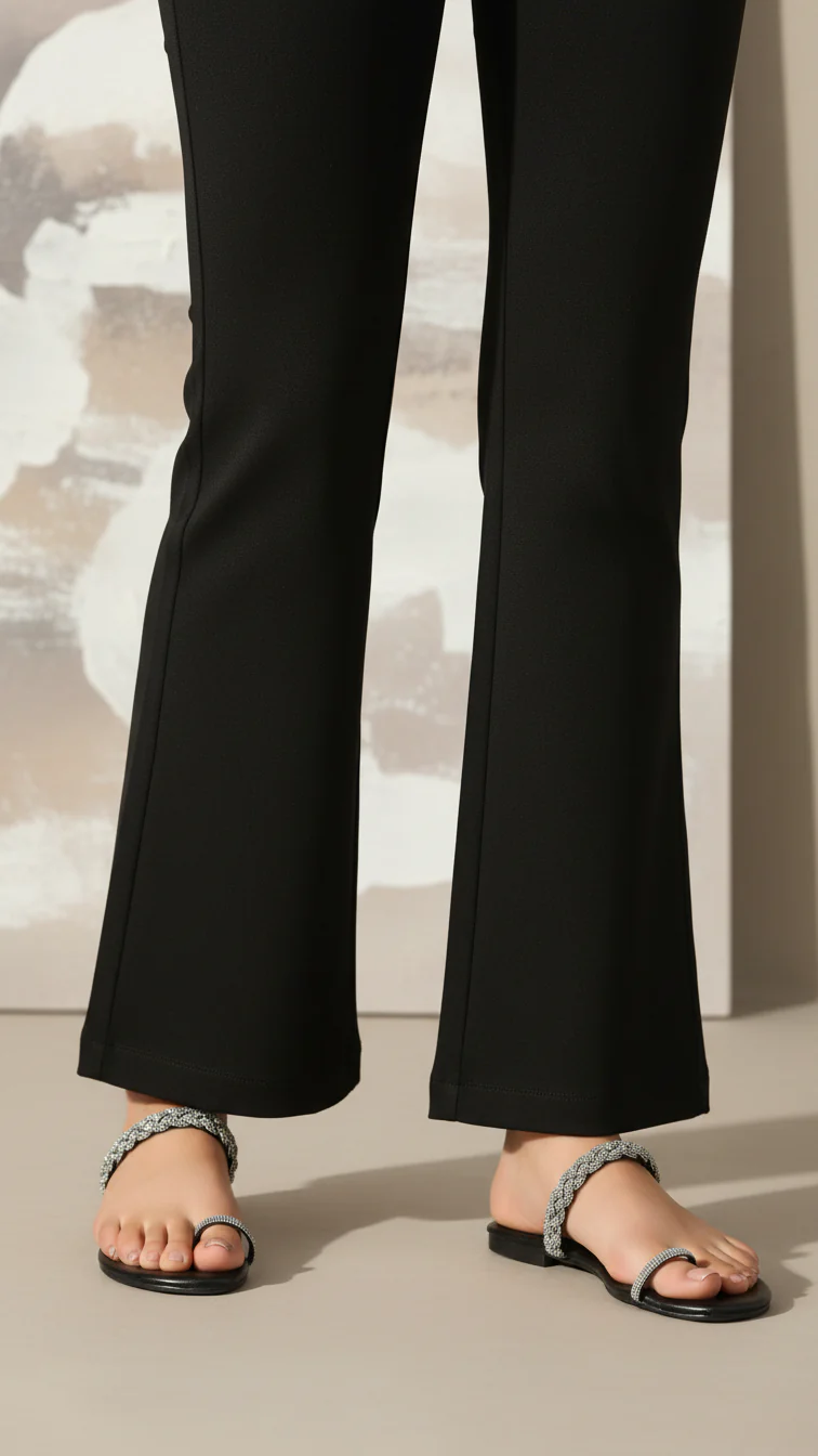 Black Casual Chappal CL1921 - Image 2