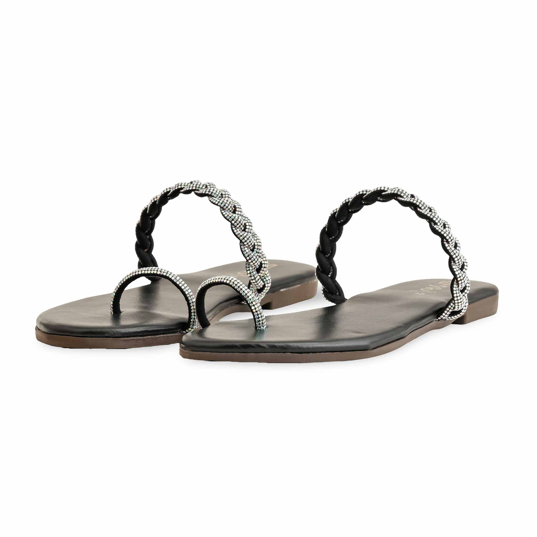 Black Casual Chappal CL1921 - Image 4